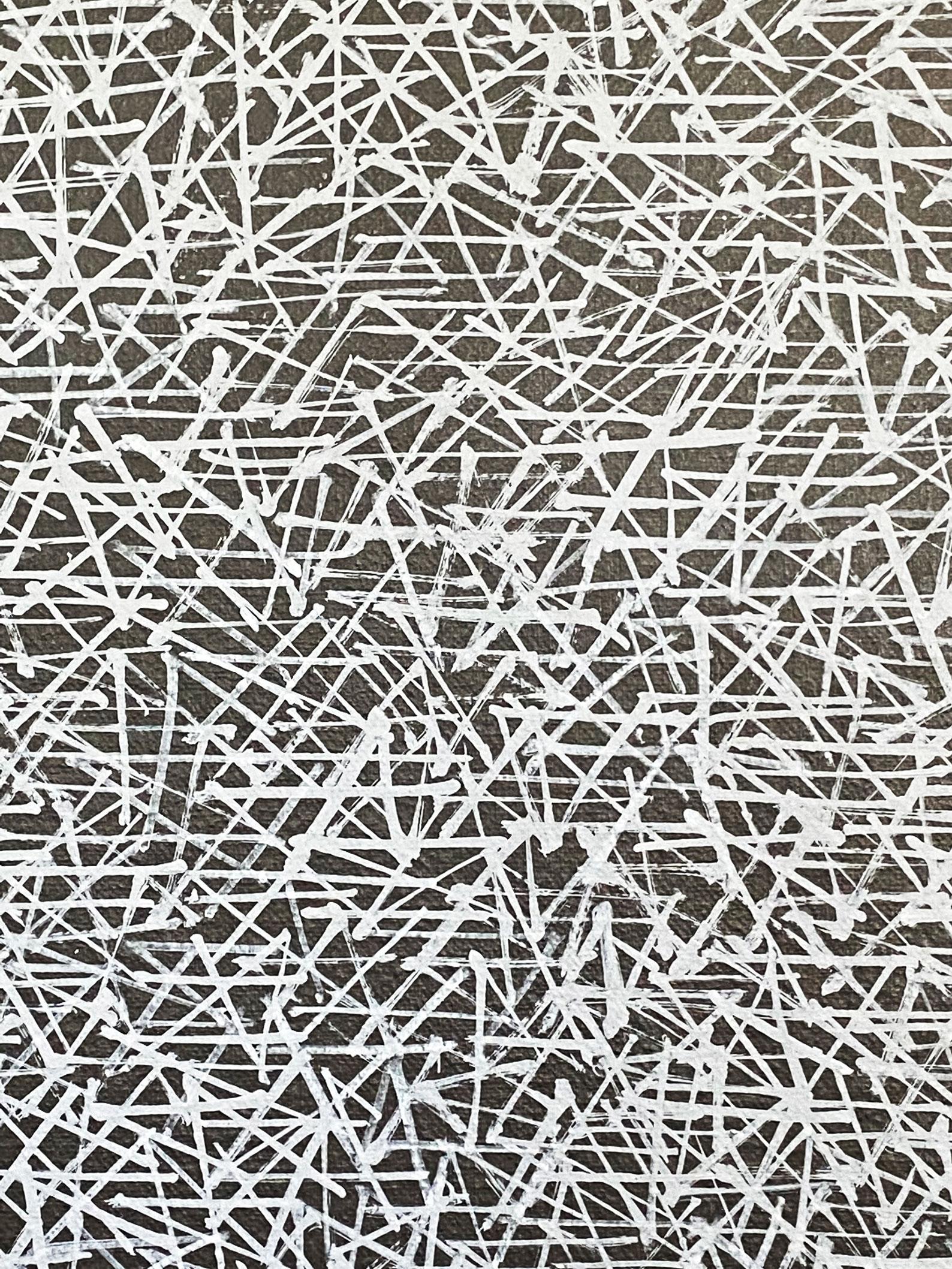 Hommage aux Immaculés,  abstrait - Gris Abstract Painting par Hilton Brown