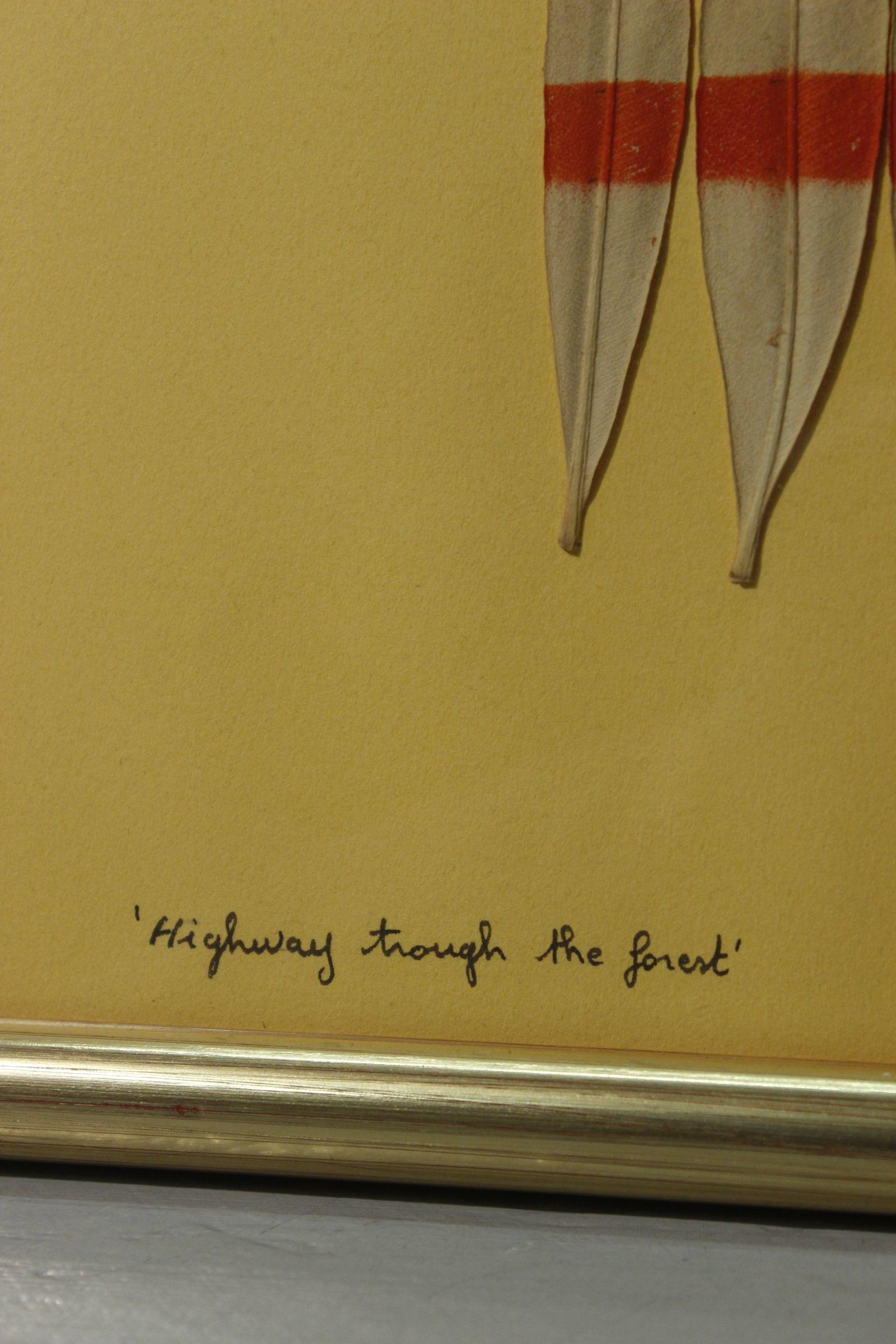 Natural Fiber Hilton Mc Connico & Tennessee Paris collage « Highway through the forest » For Sale