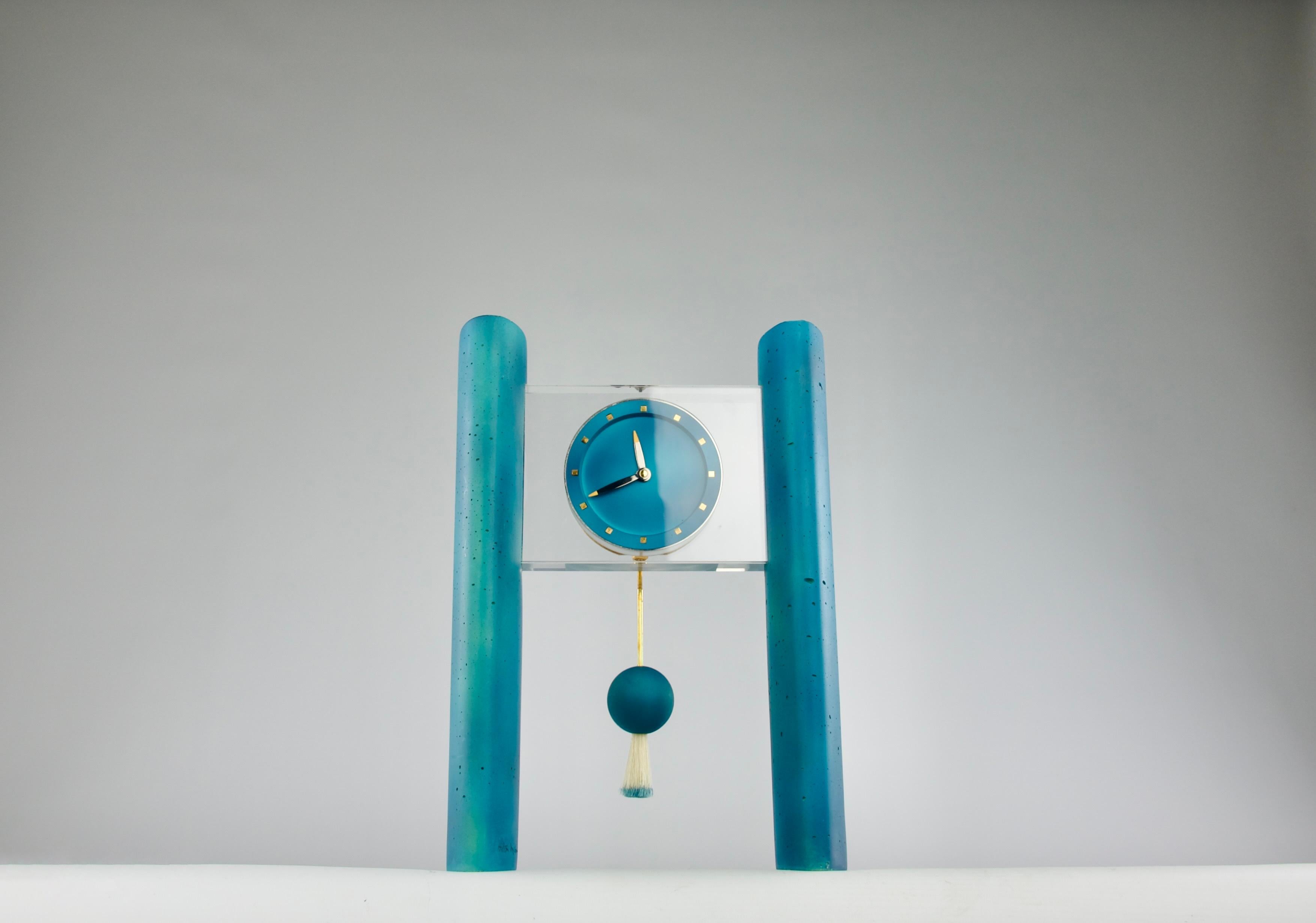 French Hilton McConnico and Hour Lavigne for Lanvin, Mantel Clock, Mid-Century Design For Sale