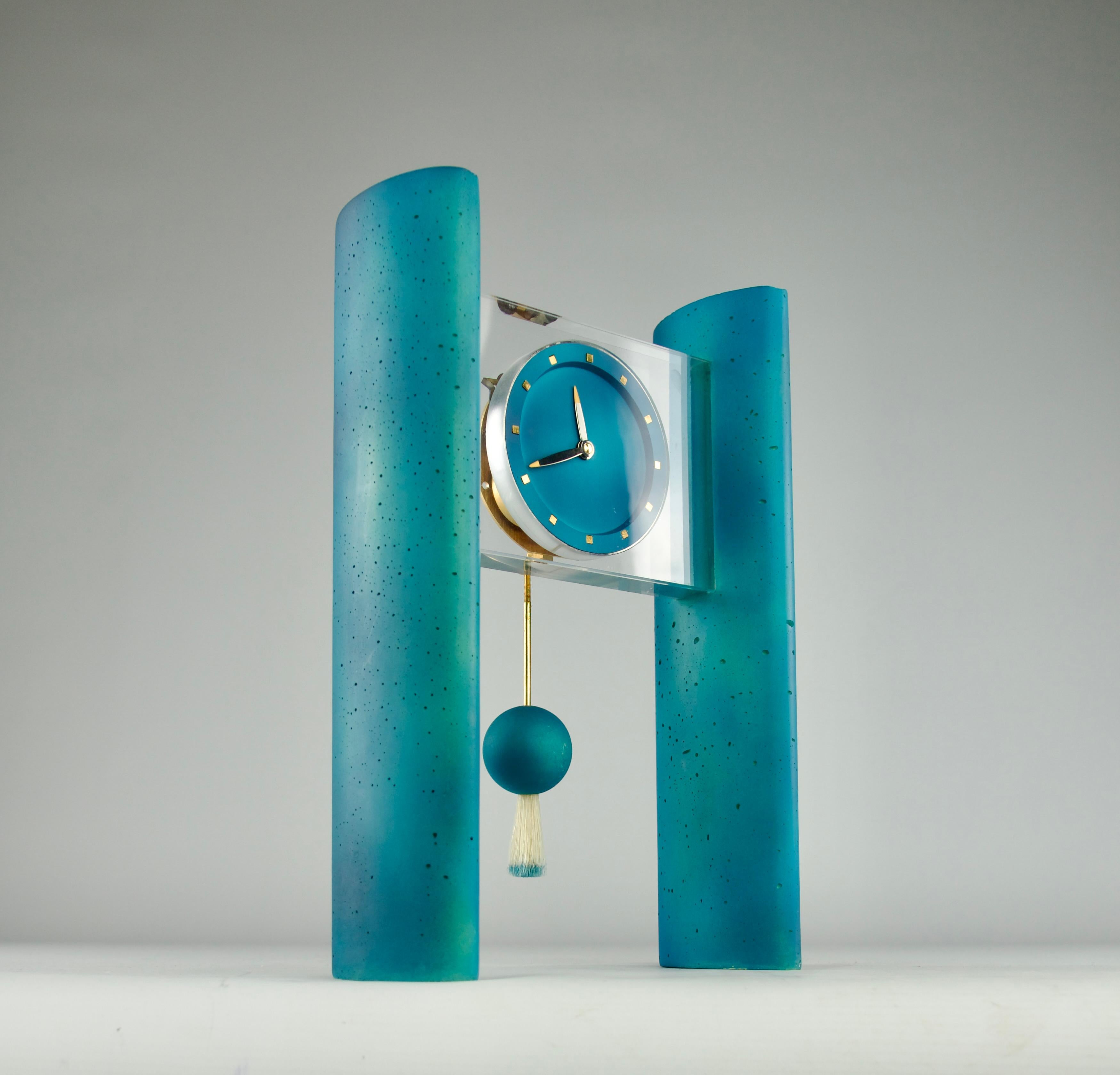 Hilton McConnico and Hour Lavigne for Lanvin, Mantel Clock, Mid-Century Design For Sale 1