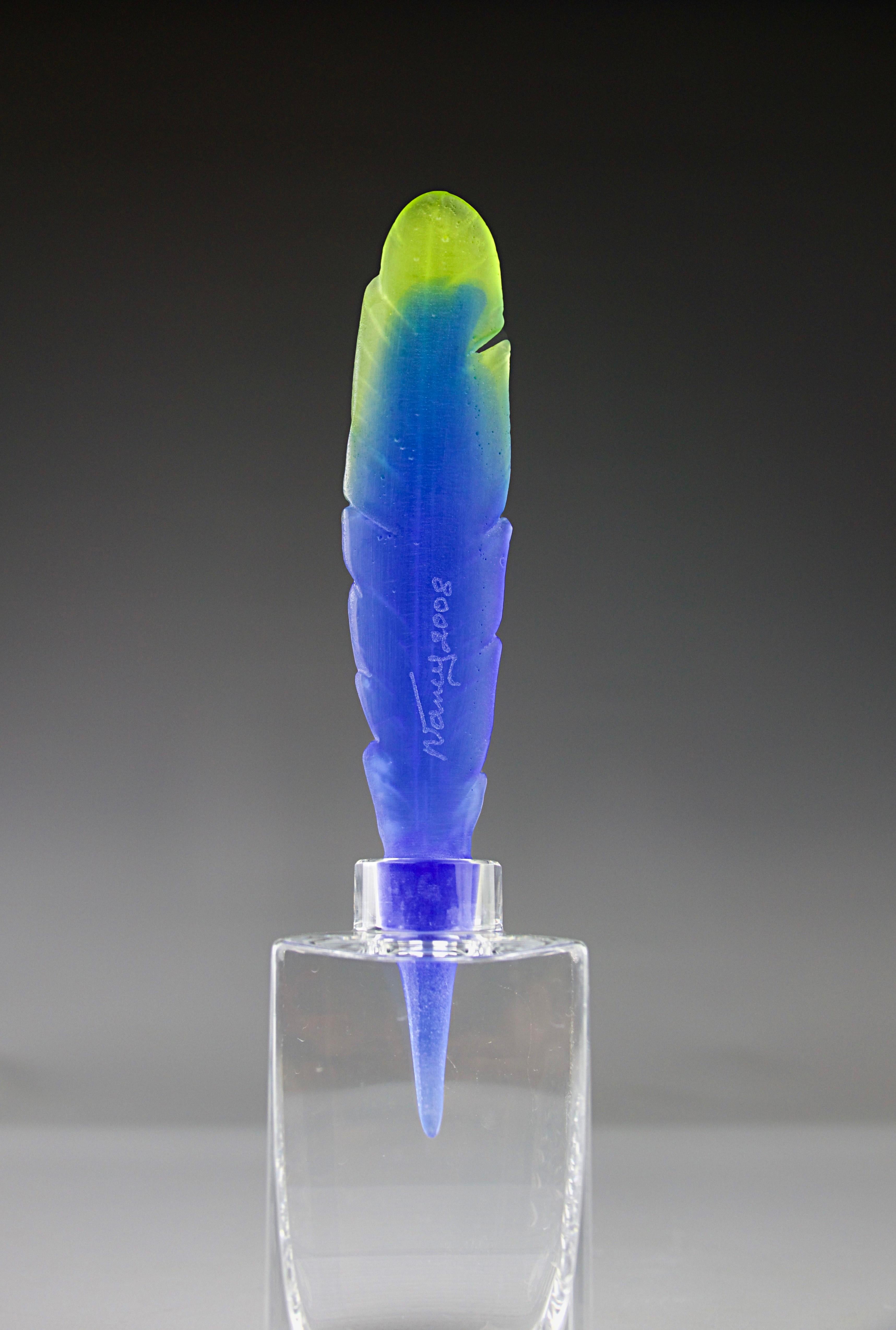 Hilton Mcconnico für Daum, „Cheyenne“ Federn Quill Carafes, Frankreich, 1970er Jahre im Angebot 5