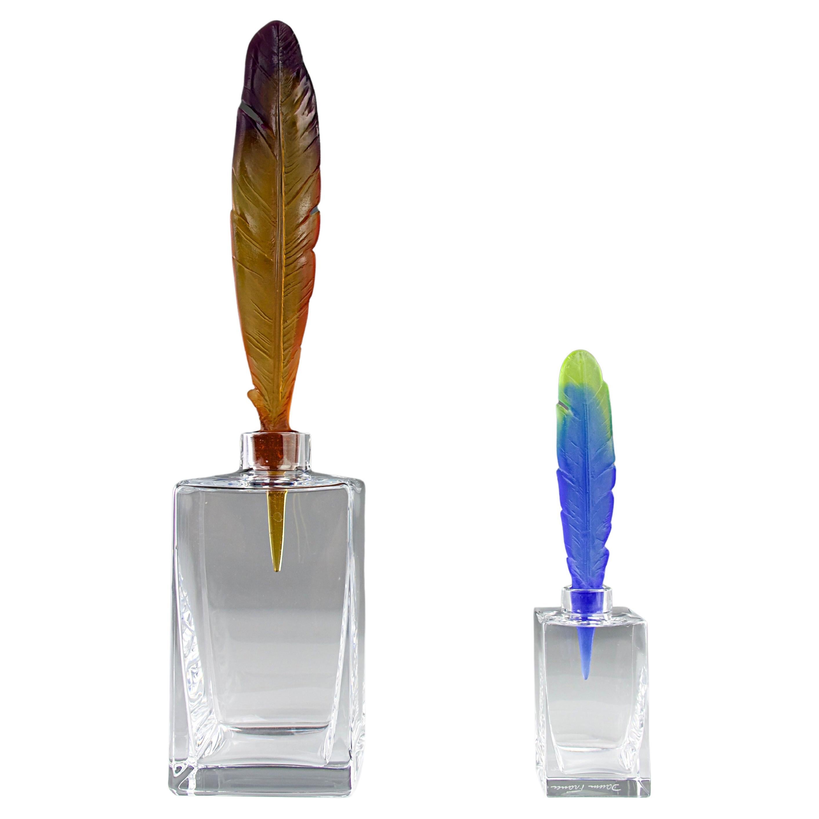 Hilton Mcconnico for Daum, 'Cheyenne' Feather Quill Carafes, France, 1970s For Sale