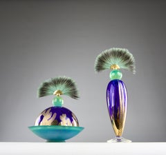 Hilton McConnico for Daum, 'Mexican Nights' Box and Perfume Bottle, France 1970s