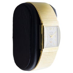 Hilton Yellow Gold Filled Art Deco Watch circa 1550's with Original Bracelet