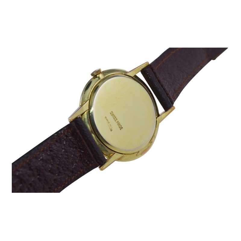 Hilton Yellow Gold Filled New Old Stock Watch All Original, circa 1960's For Sale 1