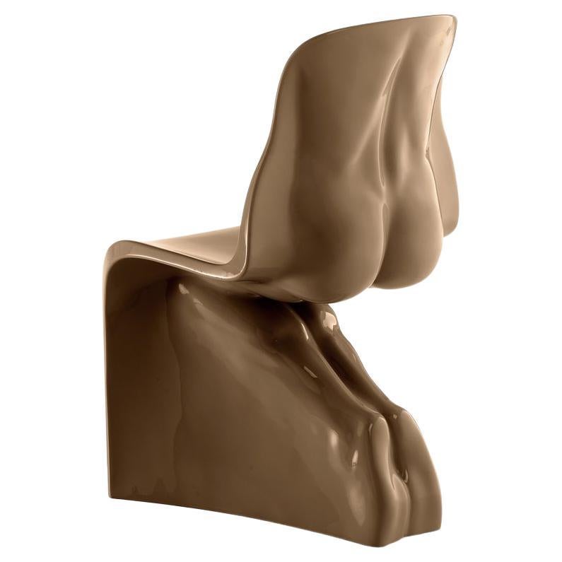HIM Chair Glossy Finish RAL1036 Gold - Casamania By Fabio Novembre For Sale