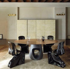 In stock HIM Chair Glossy Finish RAL9011 Black - Casamania By Fabio Novembre