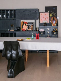 In magazzino Sedia HIM Finitura Opaca RAL9011 Nero - Casamania Di Fabio Novembre