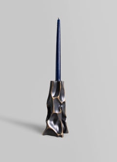 Himalaya Candle Holder Medium in Brass, Viya by Vikram Goyal