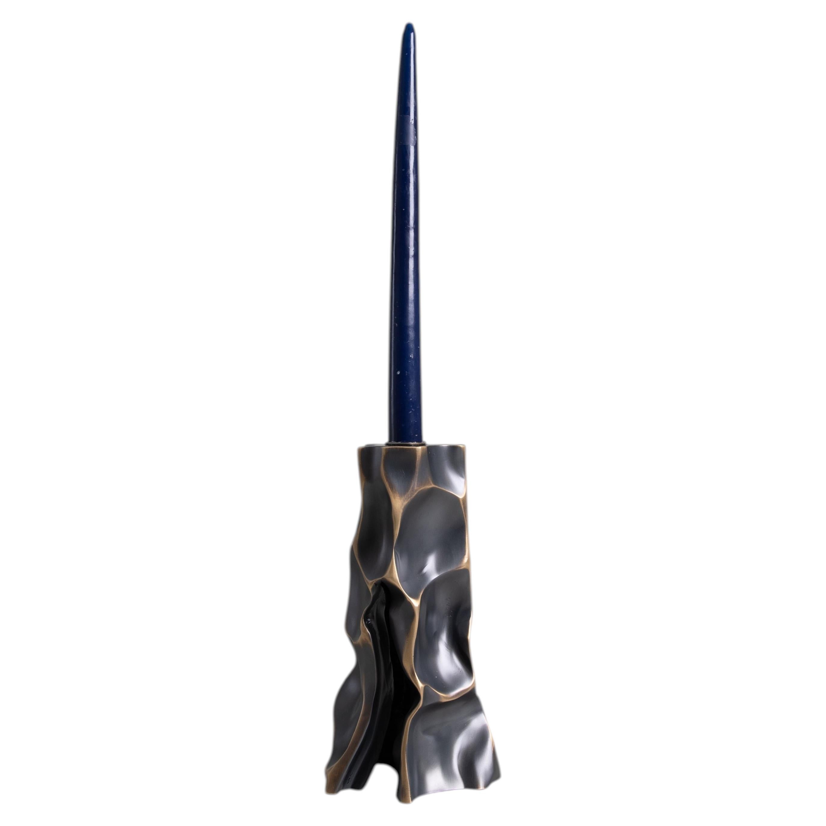 Handmade Candle Holder, Himalaya Medium in Brass, Viya by Vikram Goyal For Sale