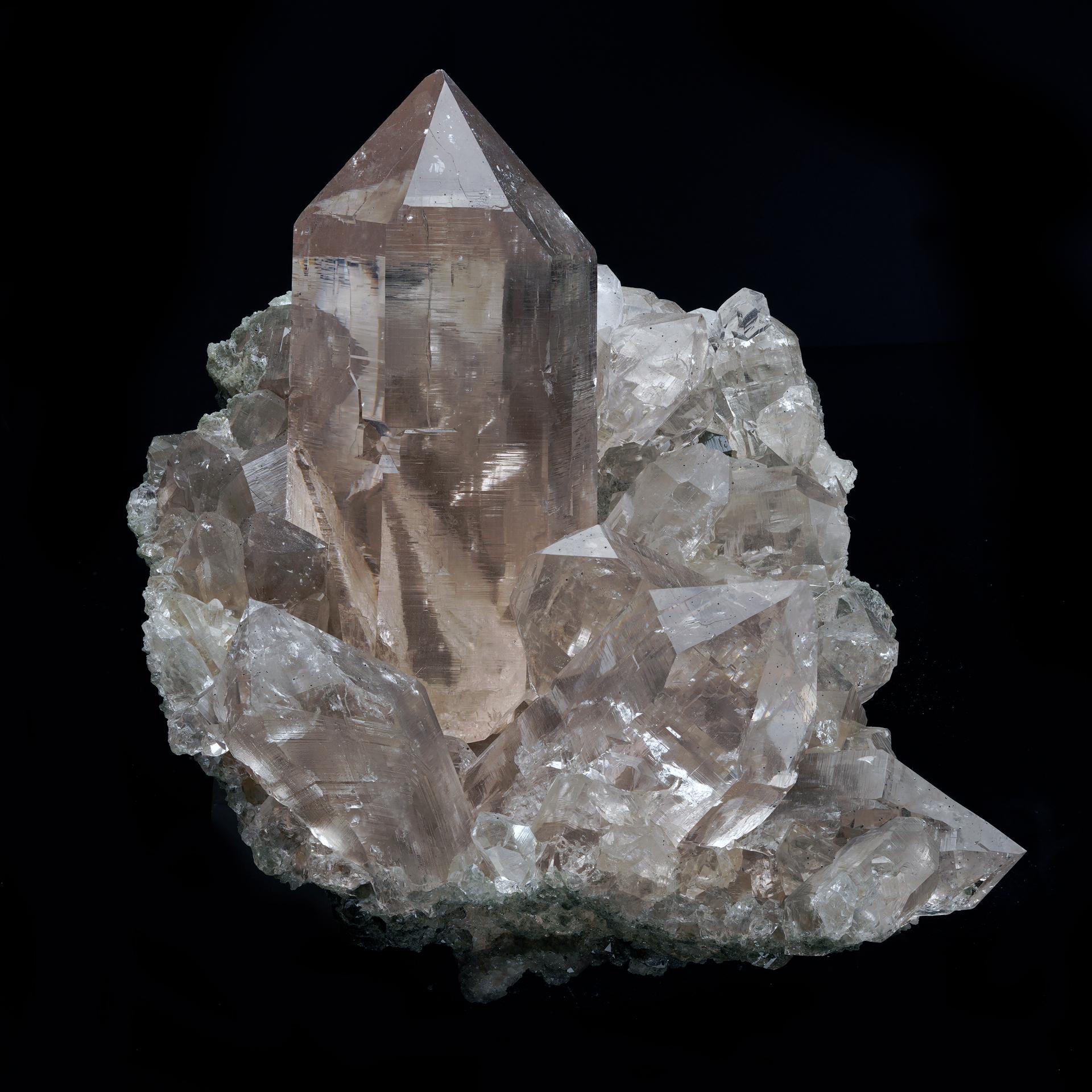 Contemporary Himalayan Chloride Quartz Cluster For Sale