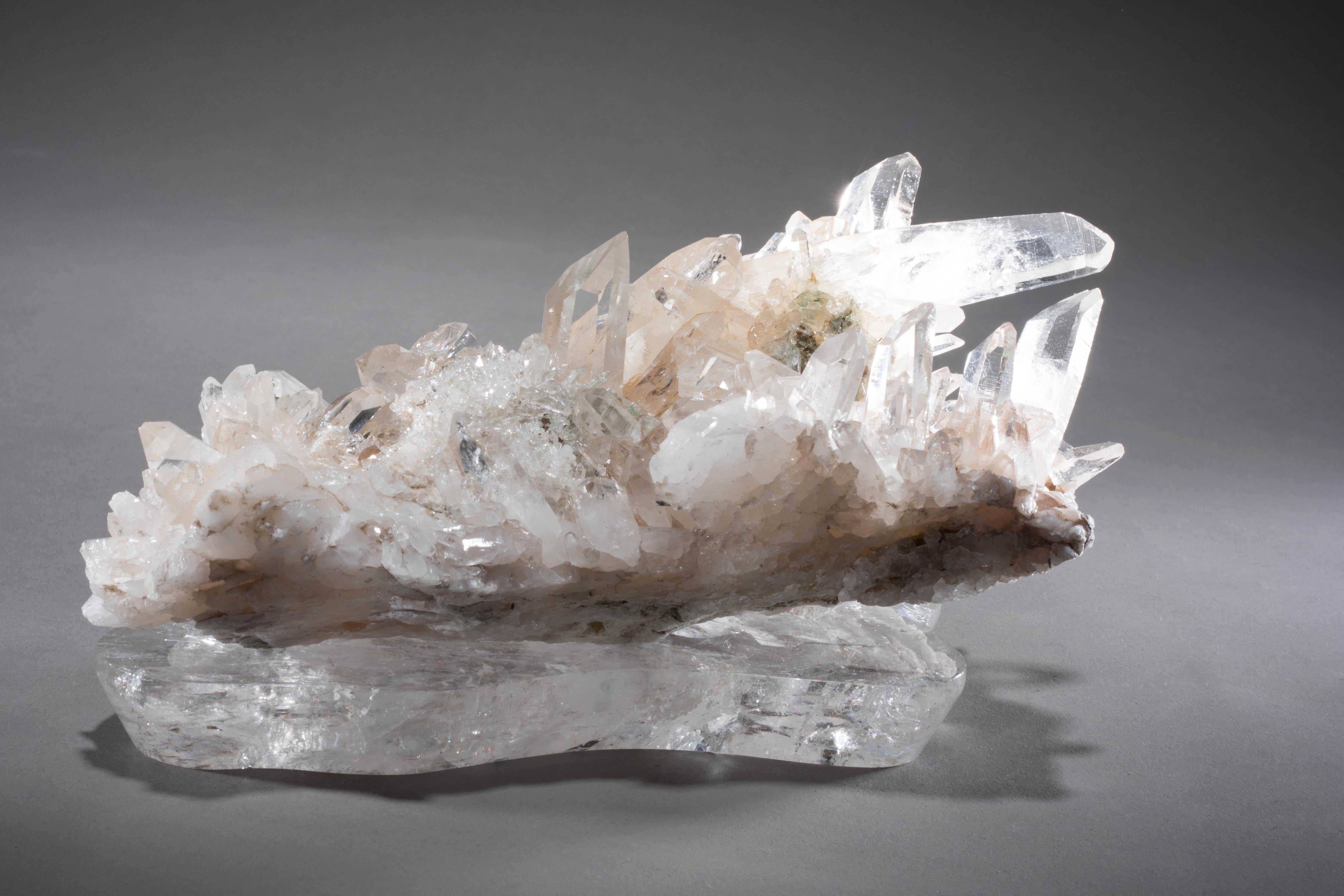 Himalayan quartz on rock crystal base.