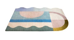 Tappeto Himalayan Intoxication in lana e seta viola dello Studio Jensin Okunishi