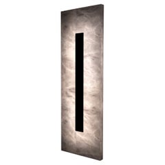 Himeji Medium Applique nero lucido di Alabastro Italiano