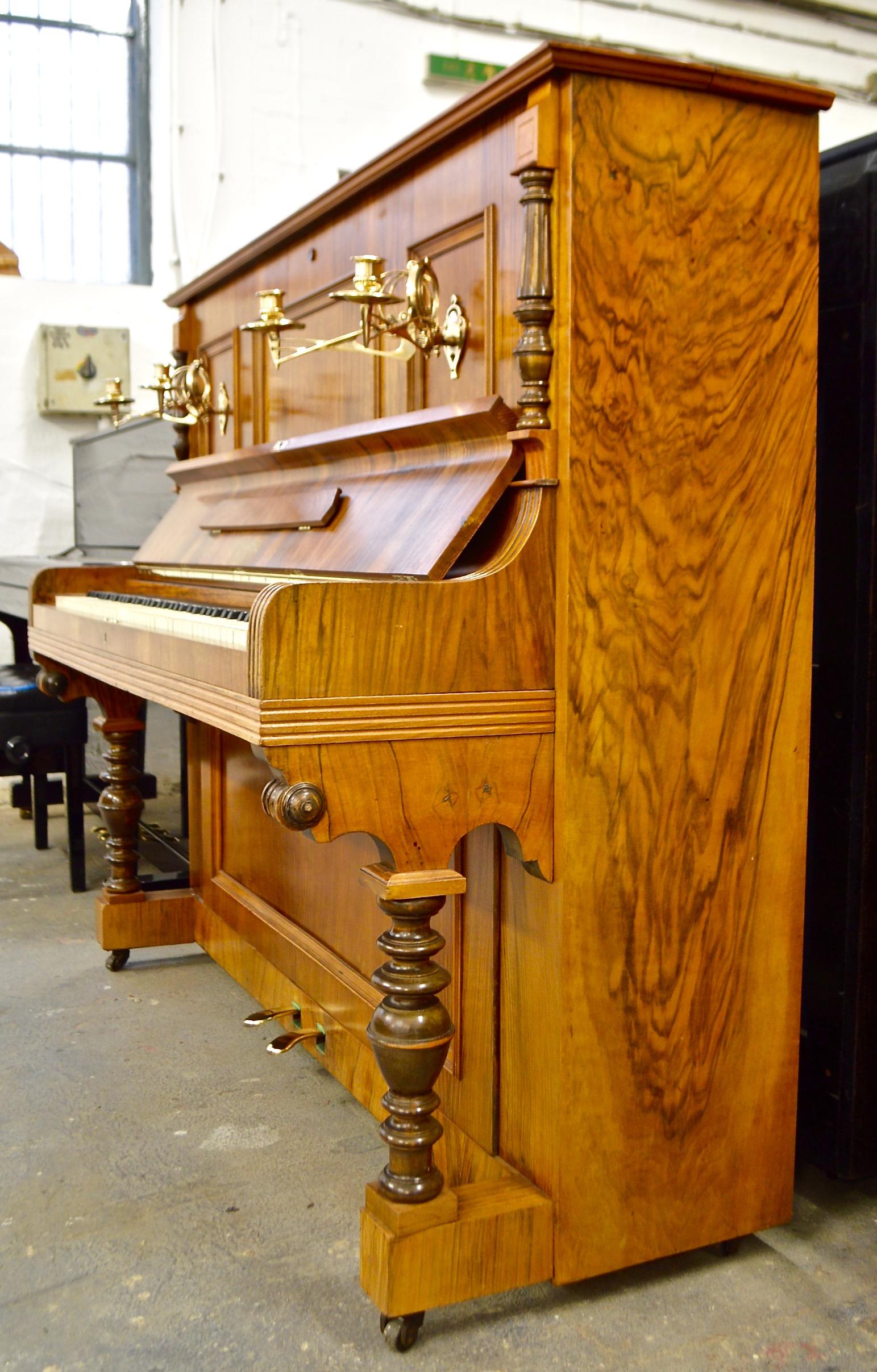 Arts and Crafts Himmel Berlin Piano in Burl Walnut