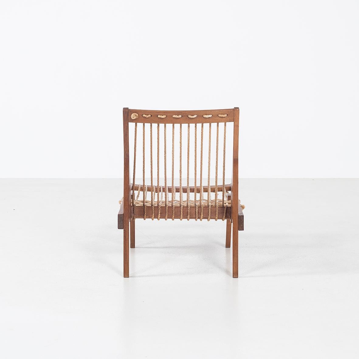 Rope Himo Chair by Riki Watanabe, 1950s For Sale