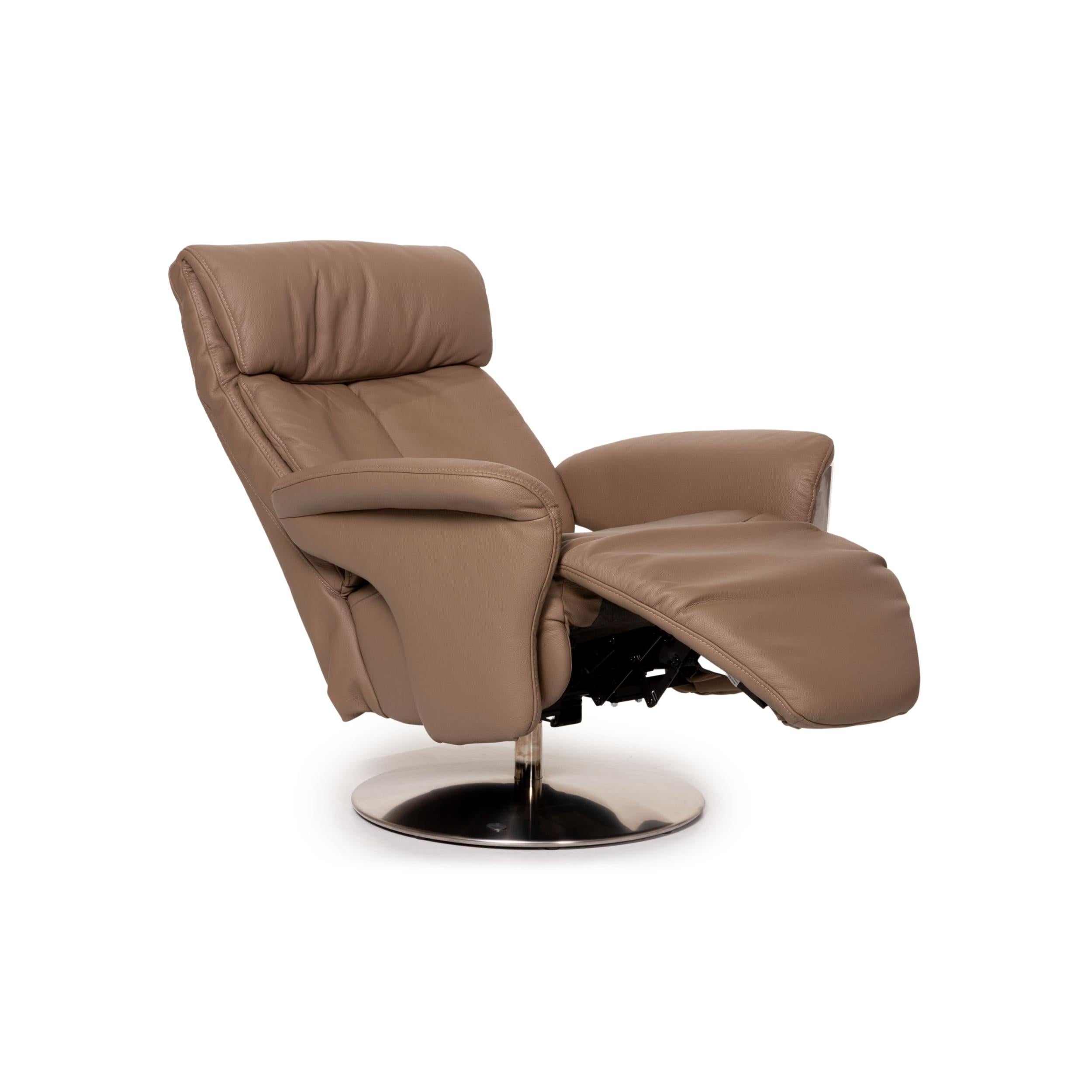 Modern Himolla 7227 Leather Armchair Brown Relaxation Function Function Relaxation For Sale
