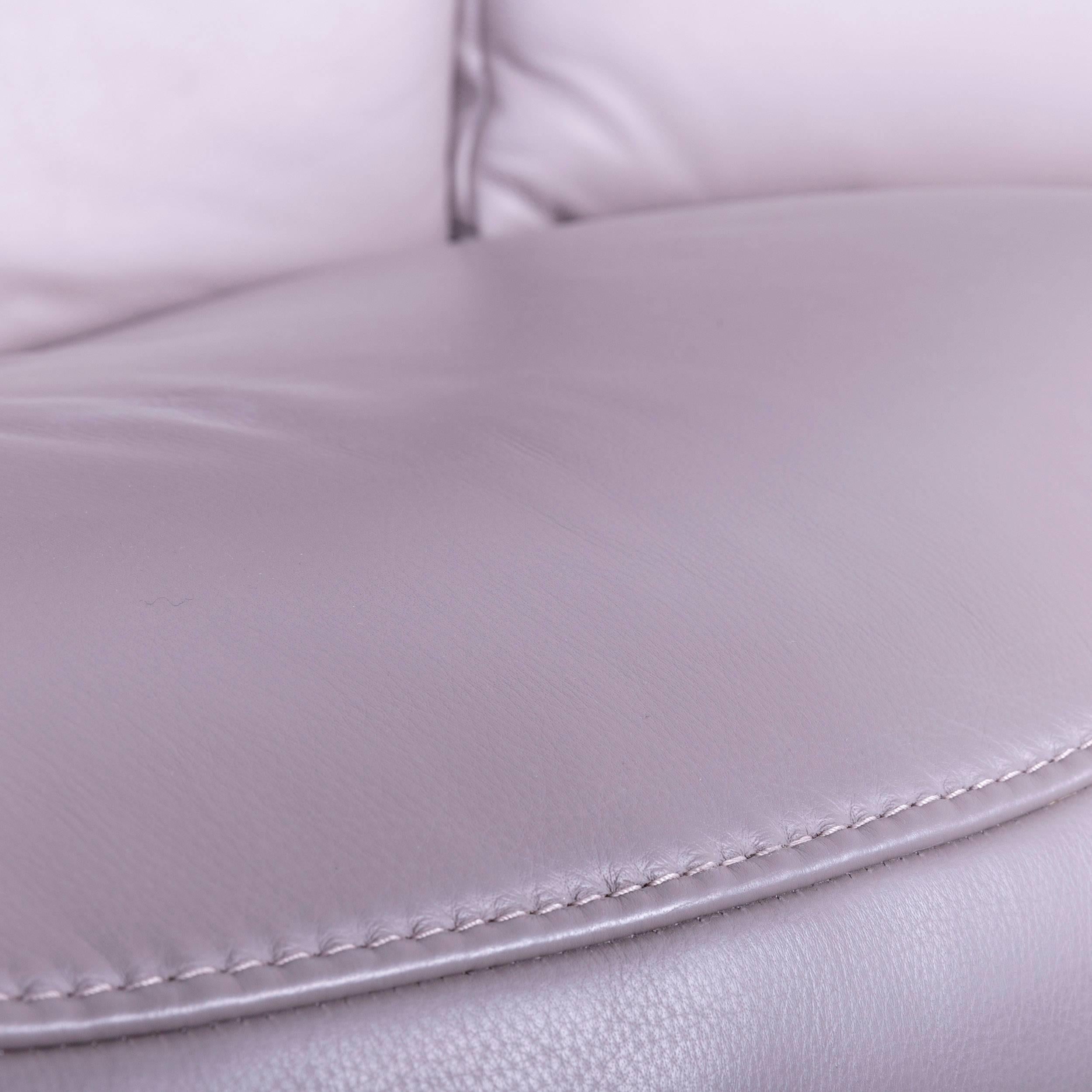 Himolla Cinema Sofa Graues Leder-Liegesessel mit zwei Sitzen 4