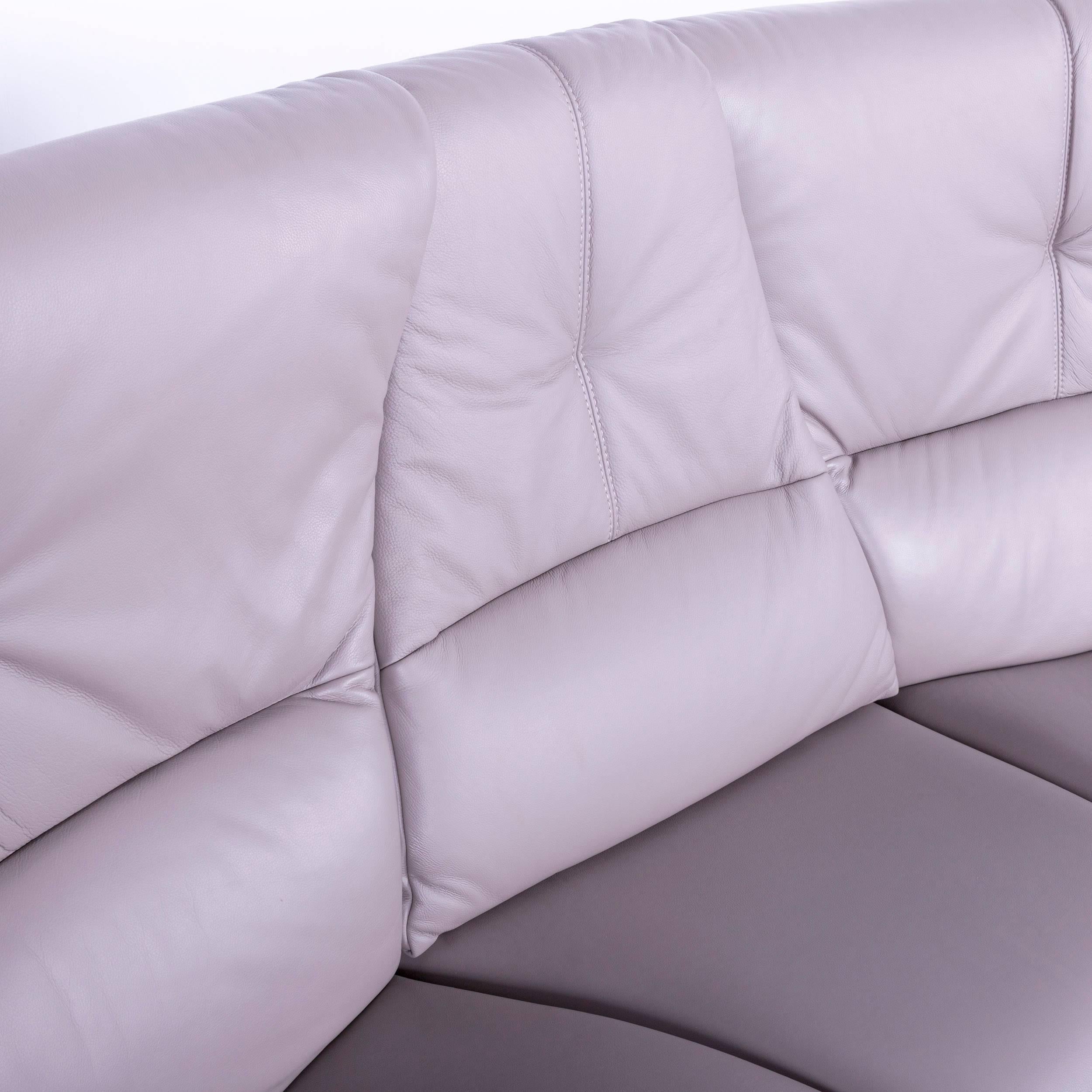 Himolla Cinema Sofa Graues Leder-Liegesessel mit zwei Sitzen 5