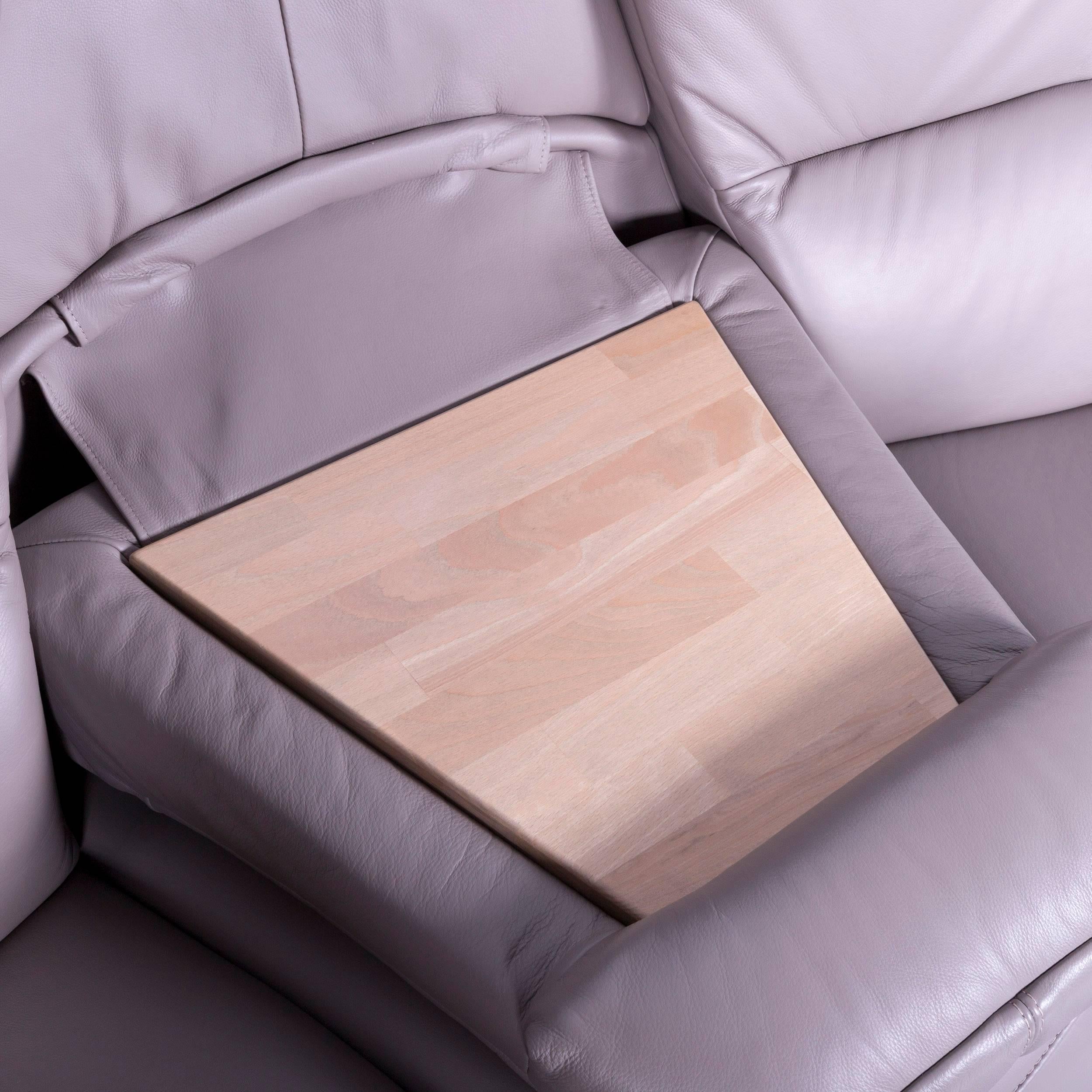 Himolla Cinema Sofa Graues Leder-Liegesessel mit zwei Sitzen 6