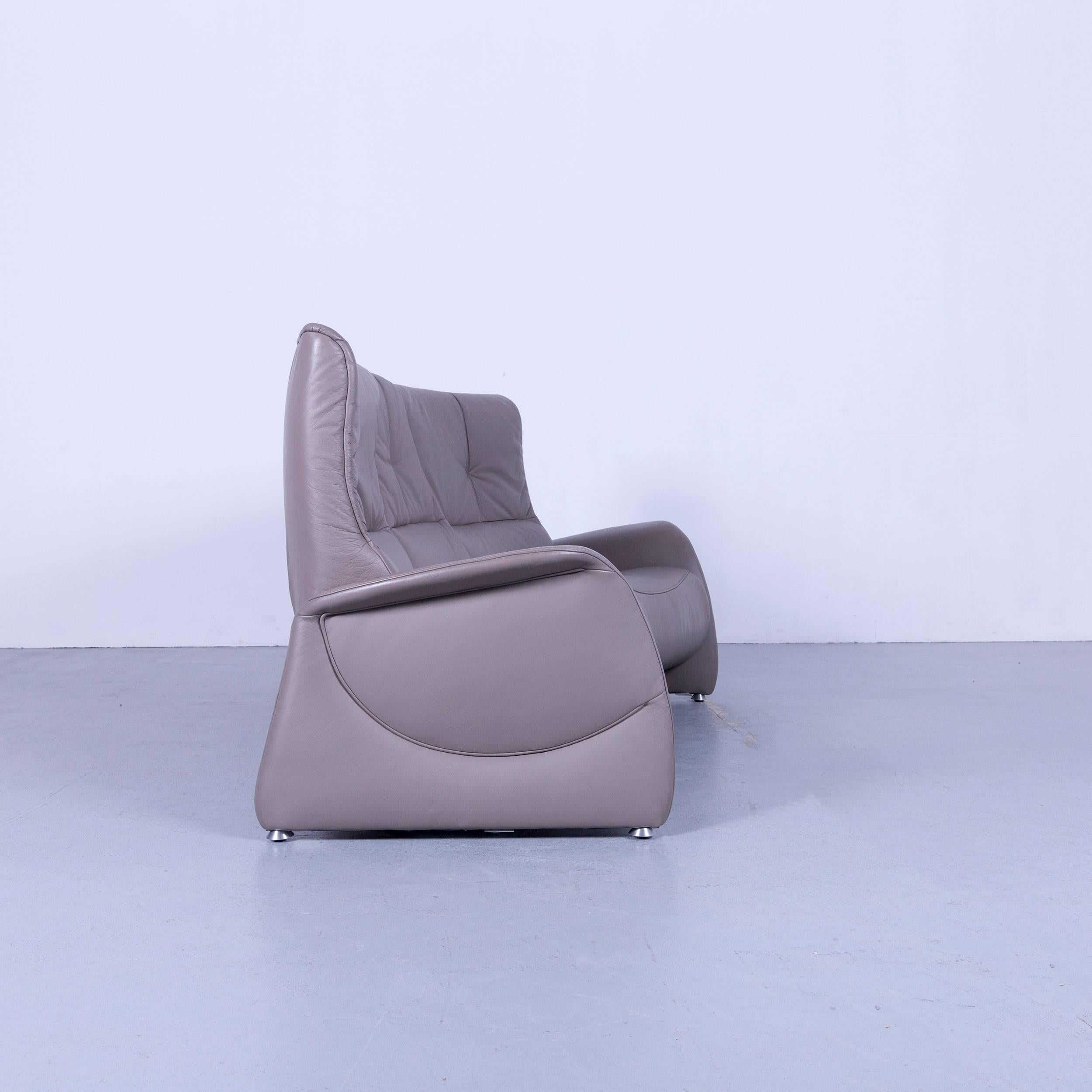 Himolla Cinema Sofa Graues Leder-Liegesessel mit zwei Sitzen 8