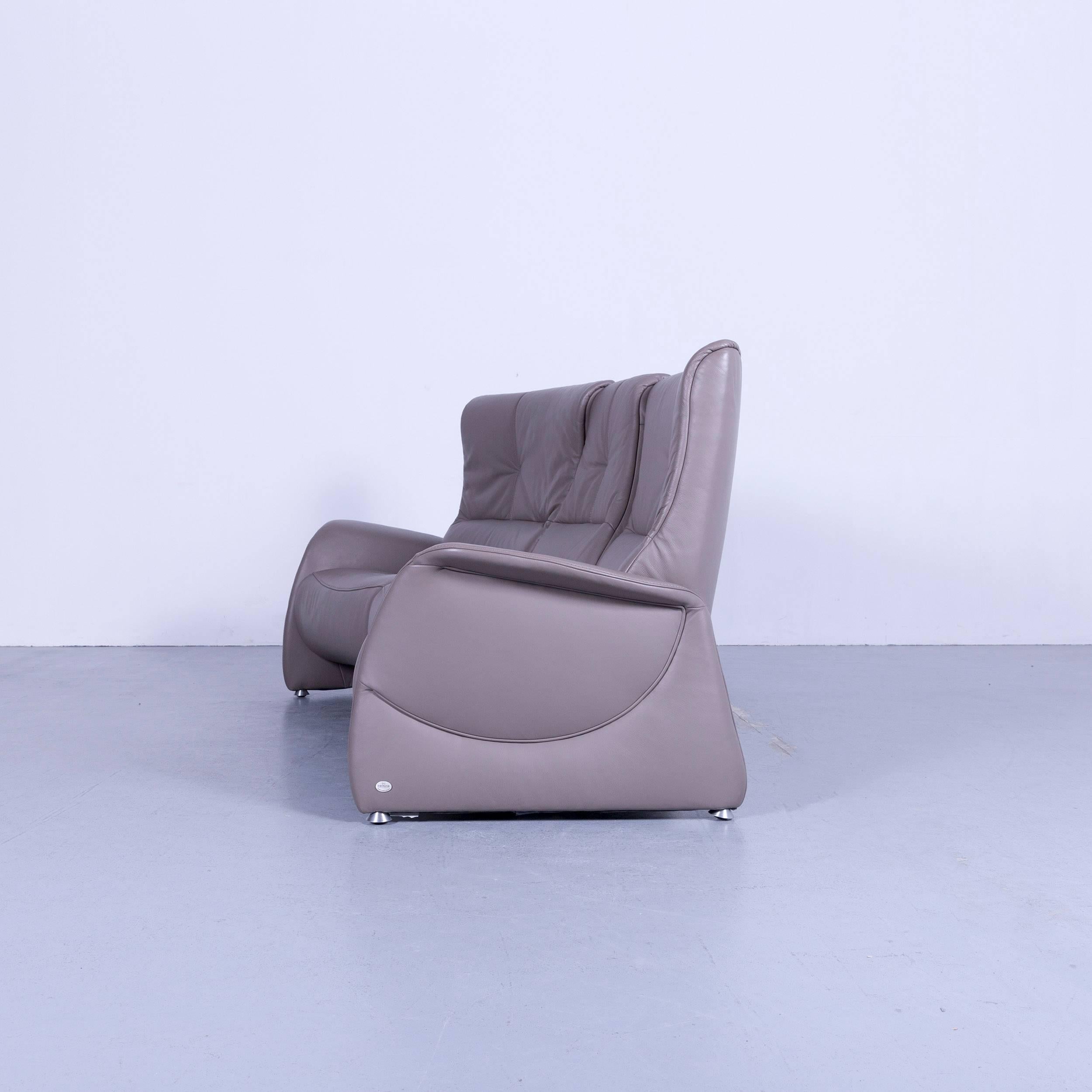 Himolla Cinema Sofa Graues Leder-Liegesessel mit zwei Sitzen 10