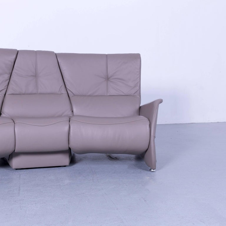 Himolla Cinema Sofa Grey Leather Two-Seat Recliner at 1stDibs | himolla  kino couch, recliner cinema sofa, leather cinema sofa