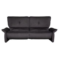 Himolla Cumuly Fabric Sofa Gray Three-Seater Couch Function Relax Function