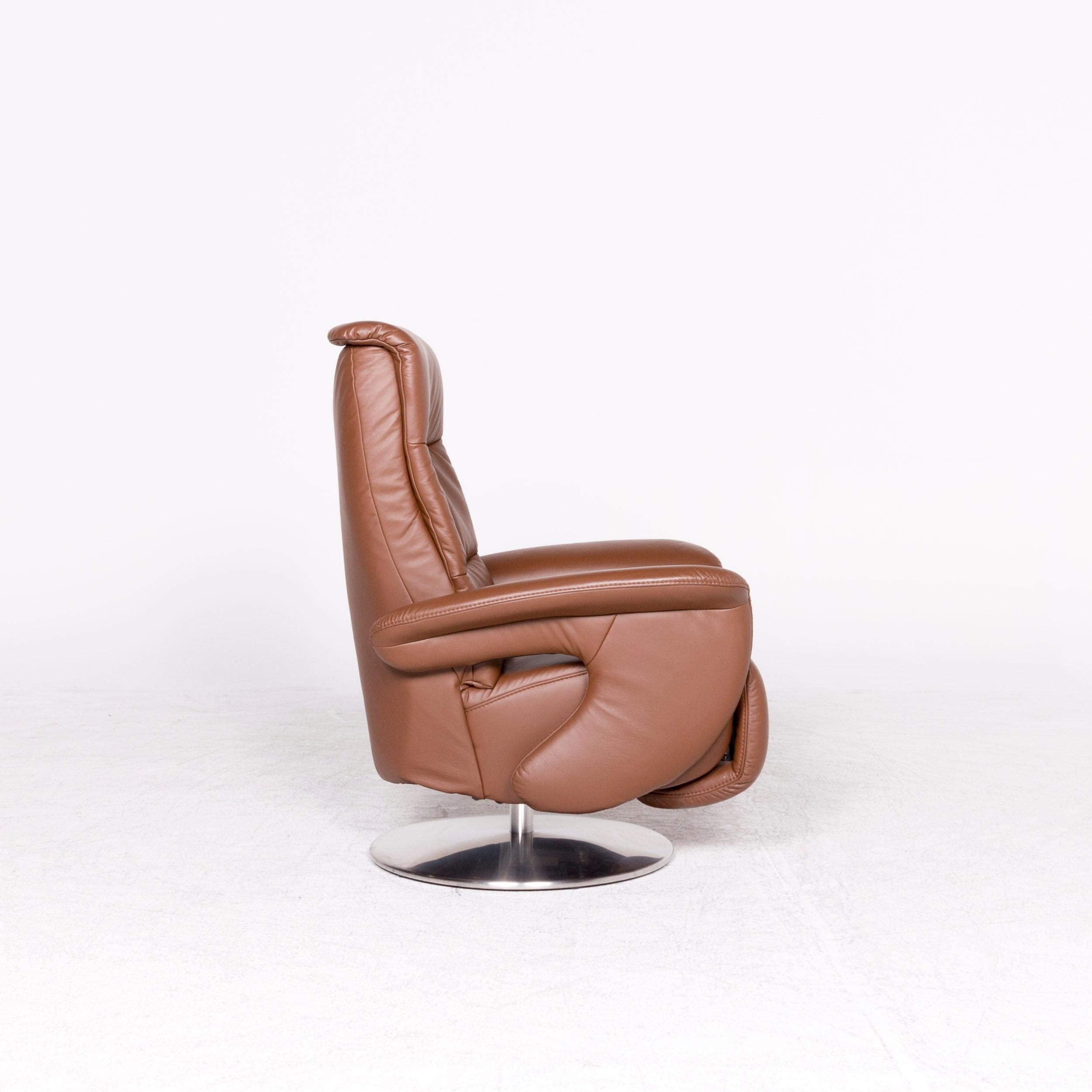 Himolla Designer Leather Armchair Brown Genuine Leather Chair 2