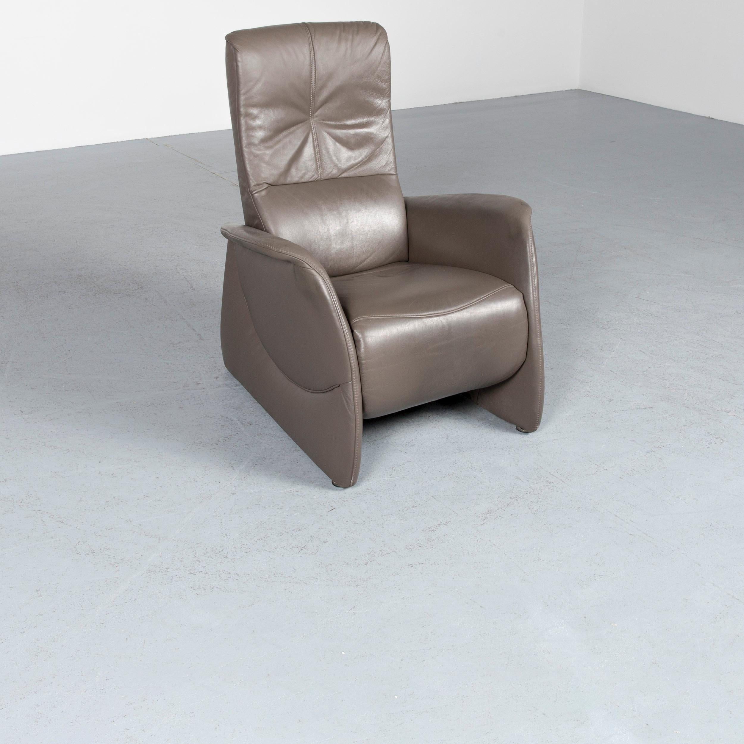 We bring to you a Himolla designer leather armchair grey relax function chair.

























