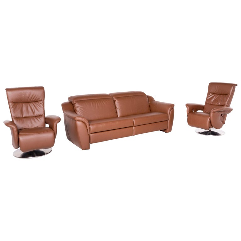 Himolla Designer Leather Sofa Armchair Garnutr Brown Genuine For At 1stdibs Himolla Designer Leather Sofa Armchair, Fancy Leather Sofa