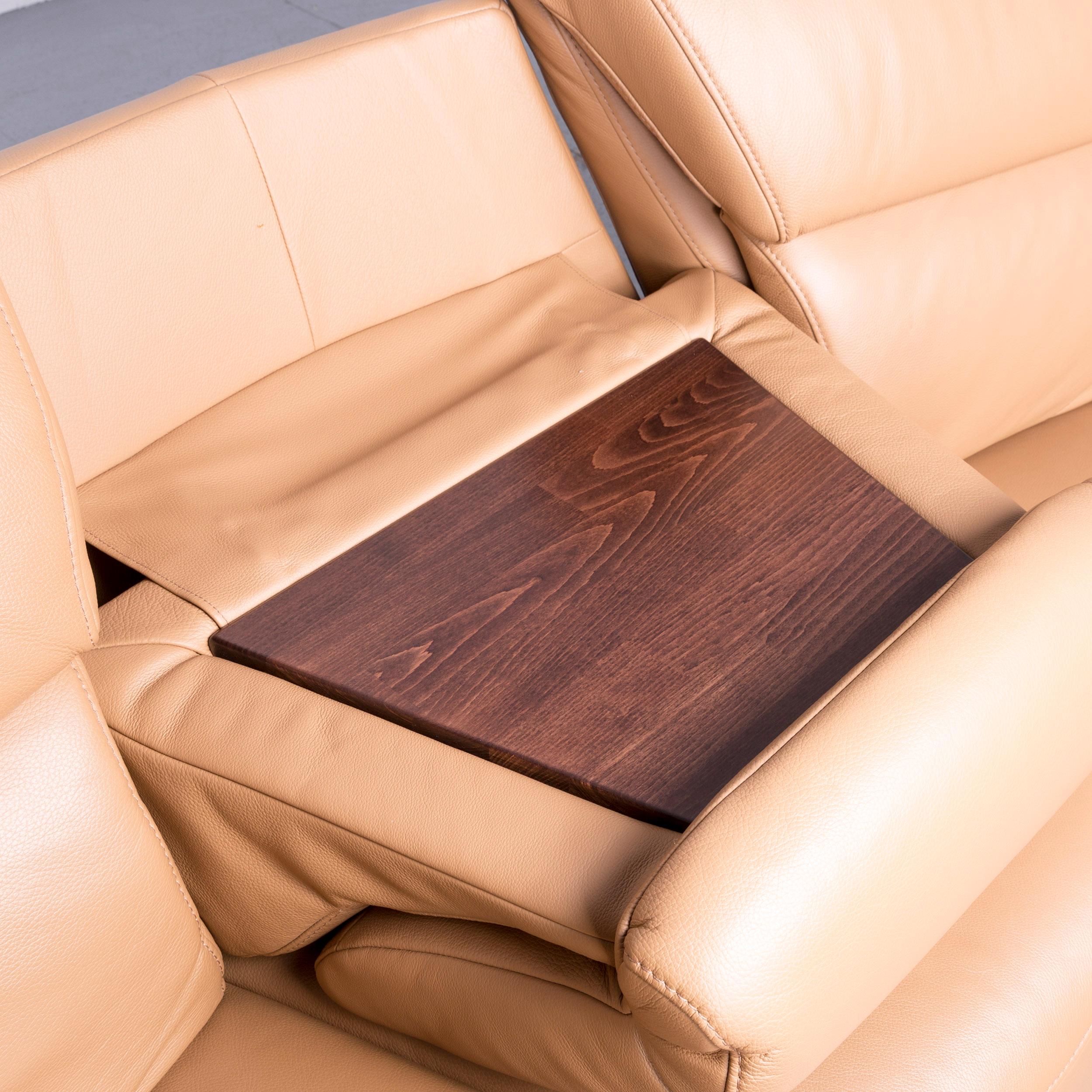 Himolla Designer Sofa Beige Three-Seat Couch Recliner Function 4