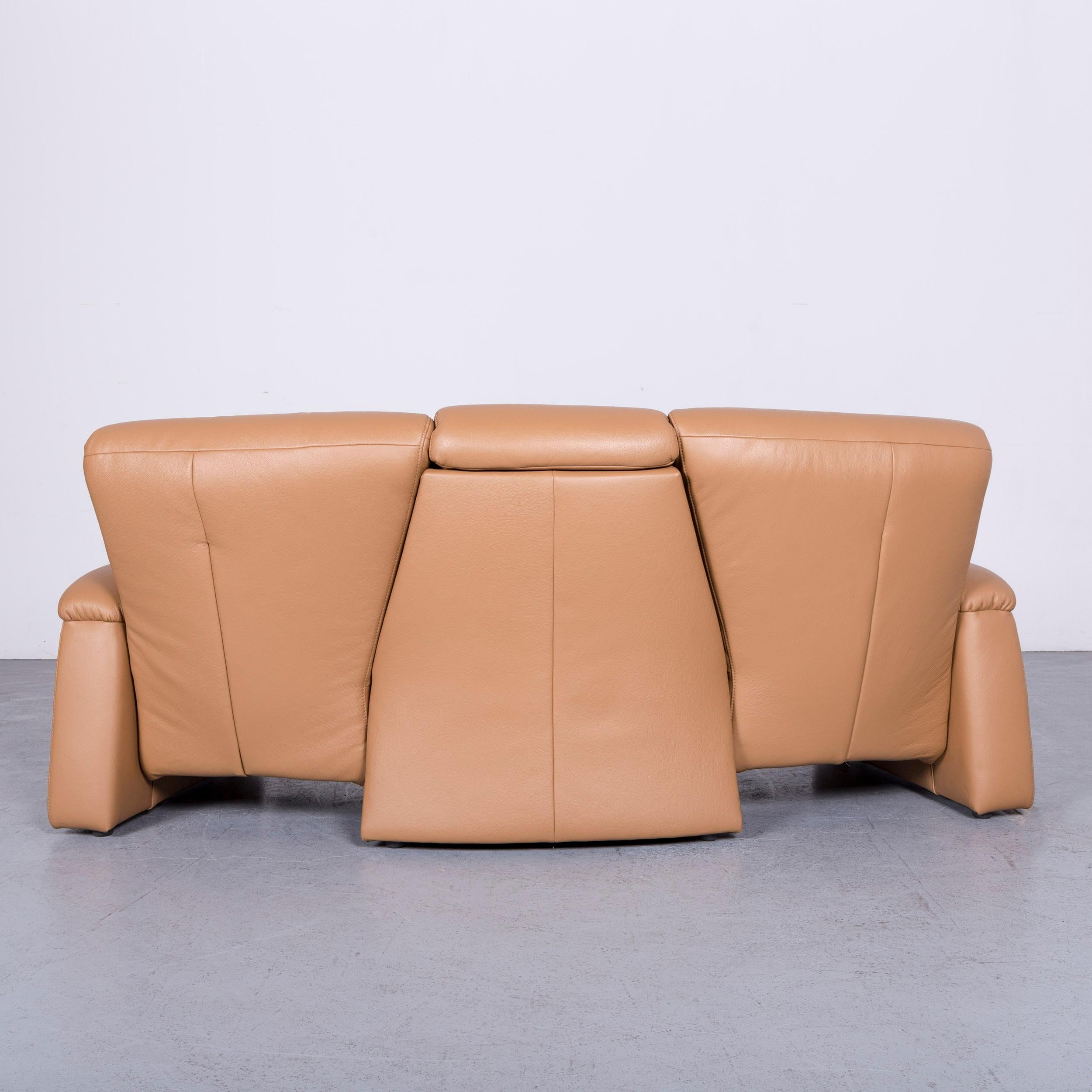 Himolla Designer Sofa Beige Three-Seat Couch Recliner Function 7