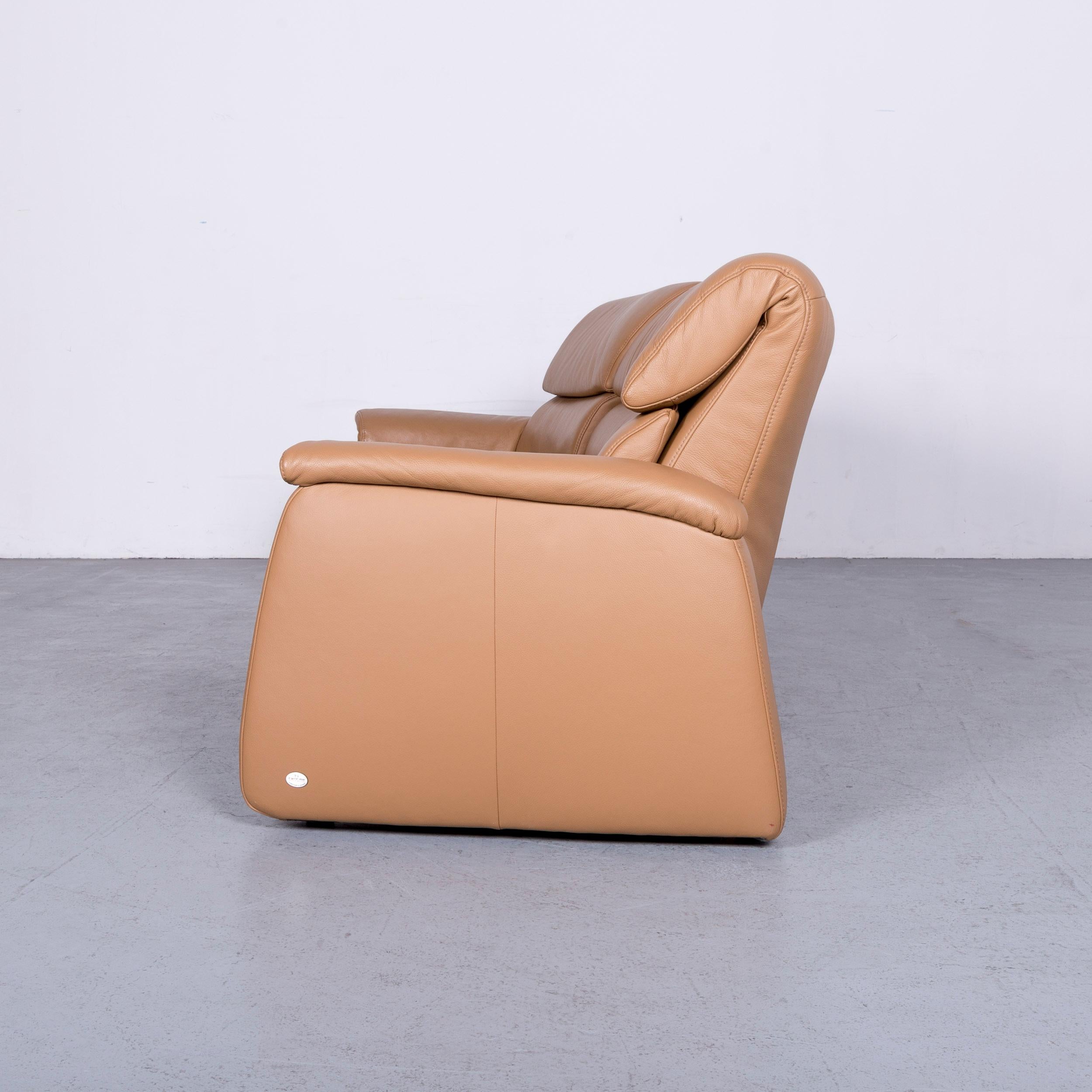 Himolla Designer Sofa Beige Three-Seat Couch Recliner Function 8
