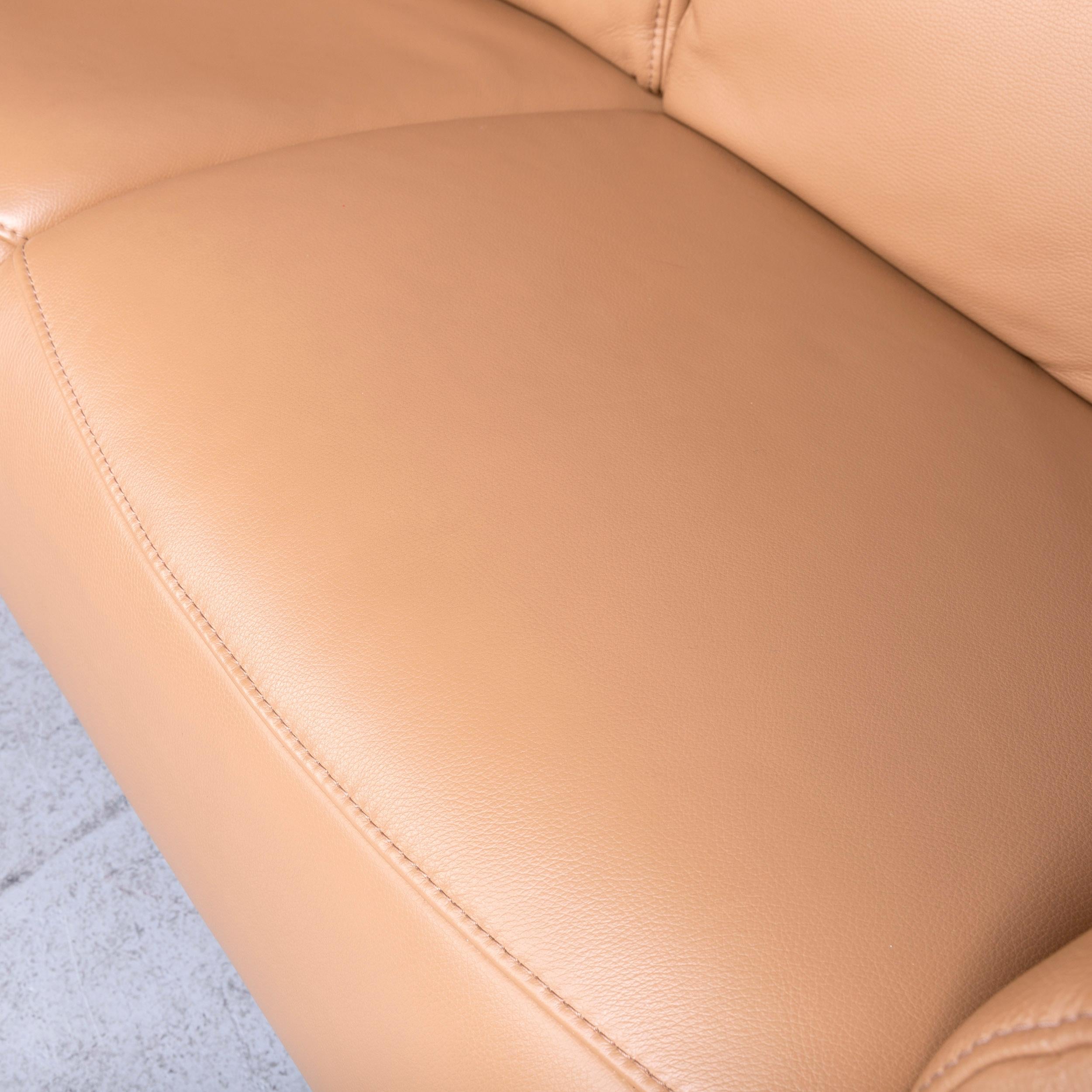 Himolla Designer Sofa Beige Three-Seat Couch Recliner Function 2