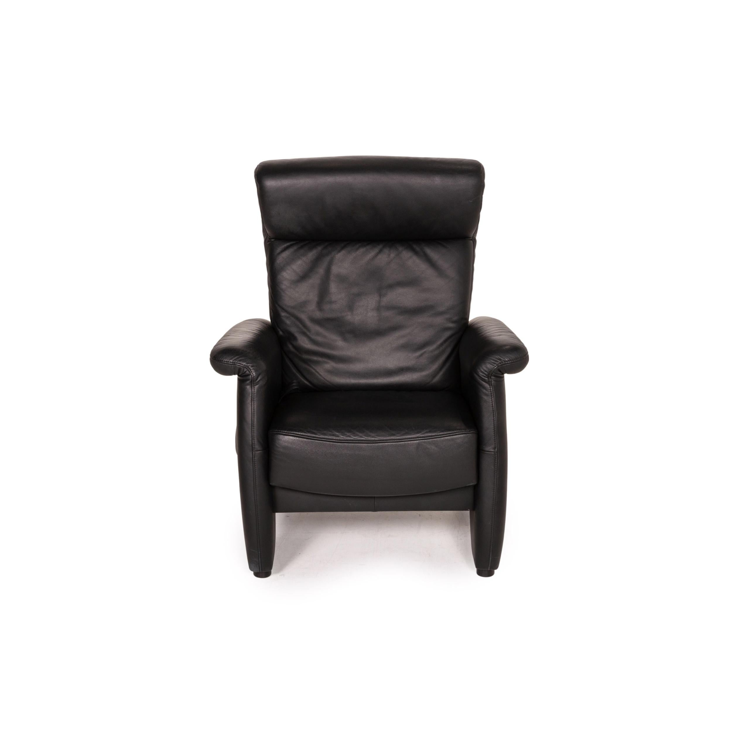 Himolla Ergoline Leather Armchair Black Function For Sale 3