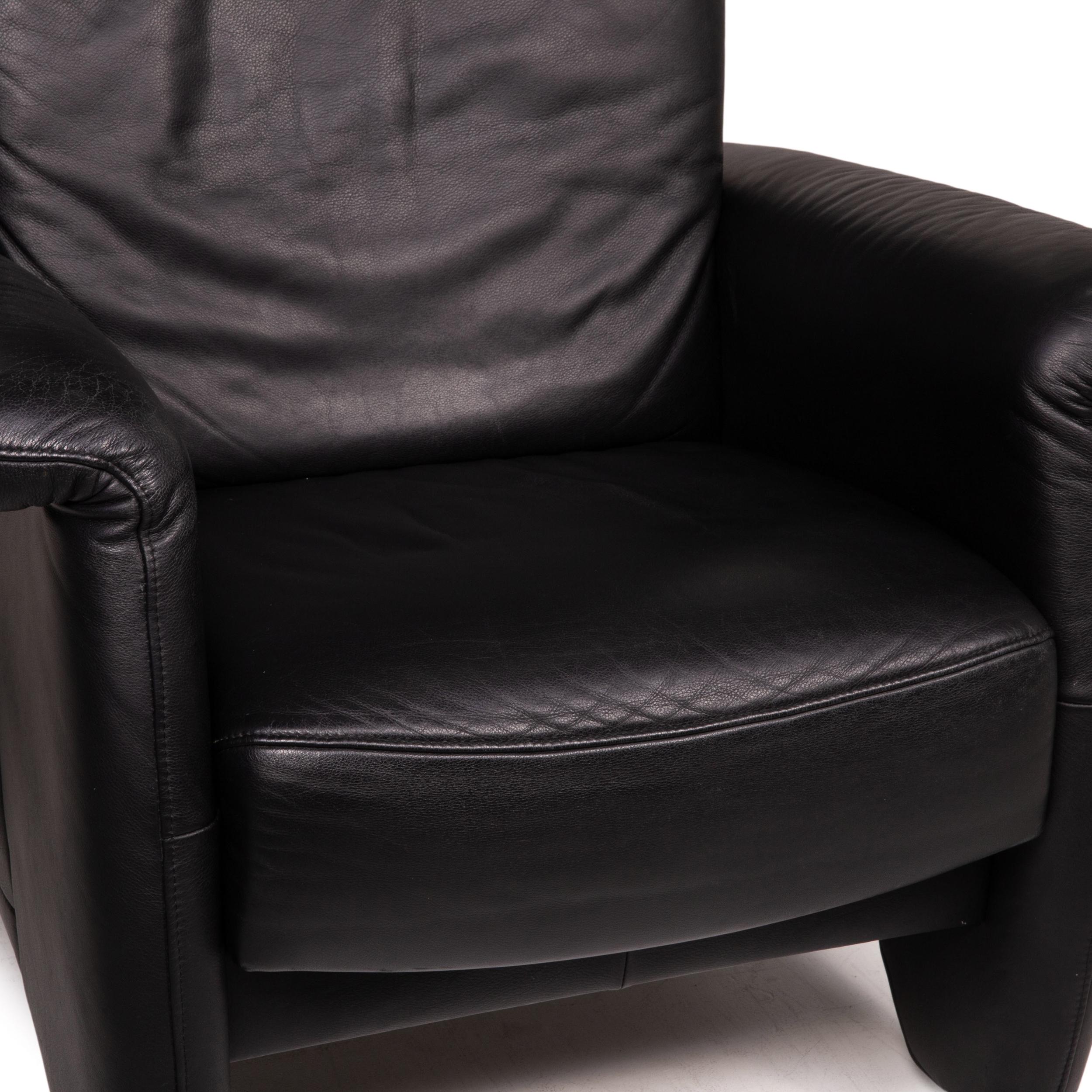 Modern Himolla Ergoline Leather Armchair Black Function For Sale
