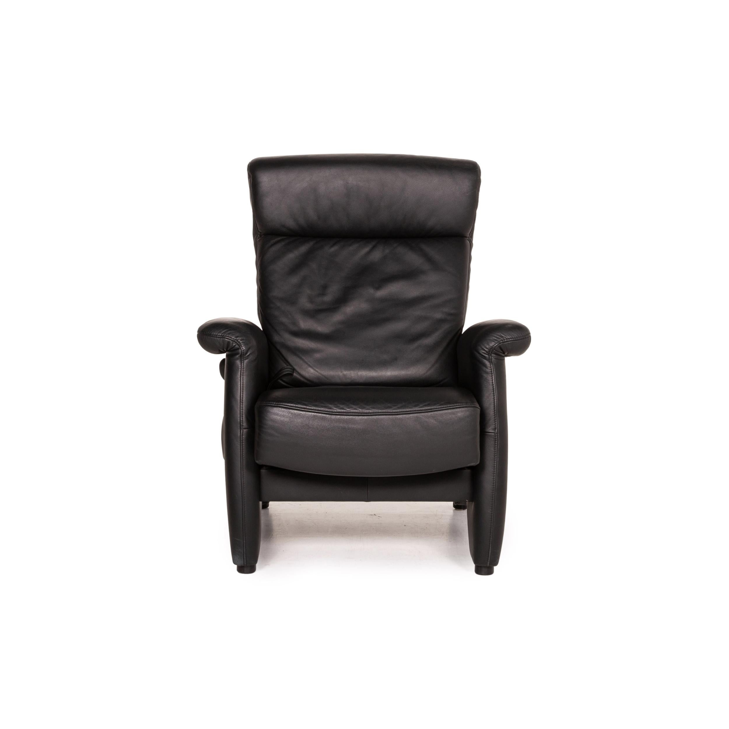 Himolla Ergoline Leather Armchair Black Function For Sale 2