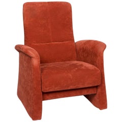 Himolla Fabric Armchair Orange Rust Red