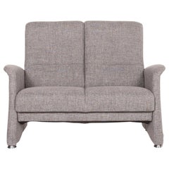 Himolla Fabric Sofa Gray Two-Seat Couch