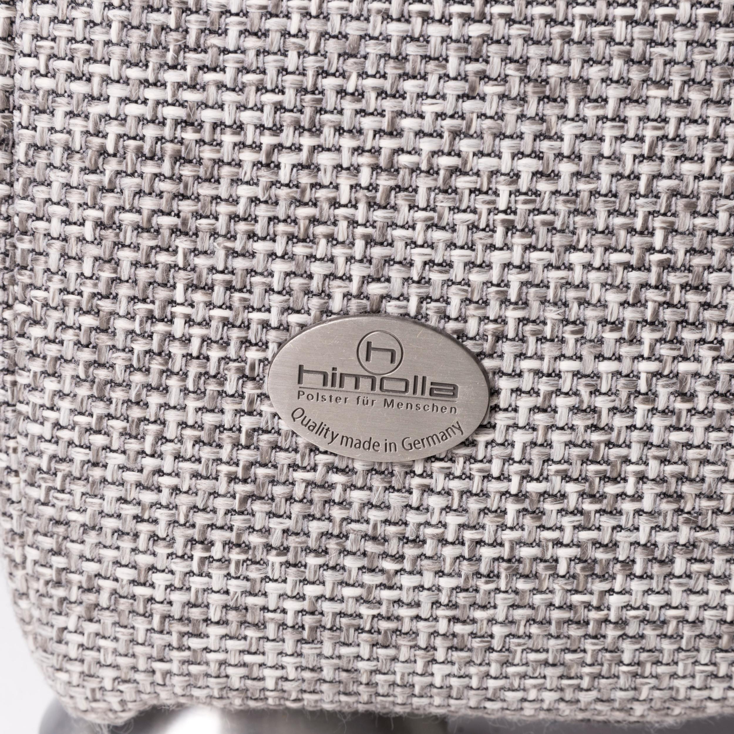 Polish Himolla Fabric Sofa Gray Two-Seat Couch For Sale