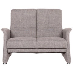 Himolla Fabric Sofa Gray Two-Seat Couch