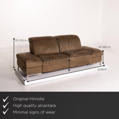 Himolla Inca Alcantara Electric Fabric Olive Green Green Two-Seat Relaxation