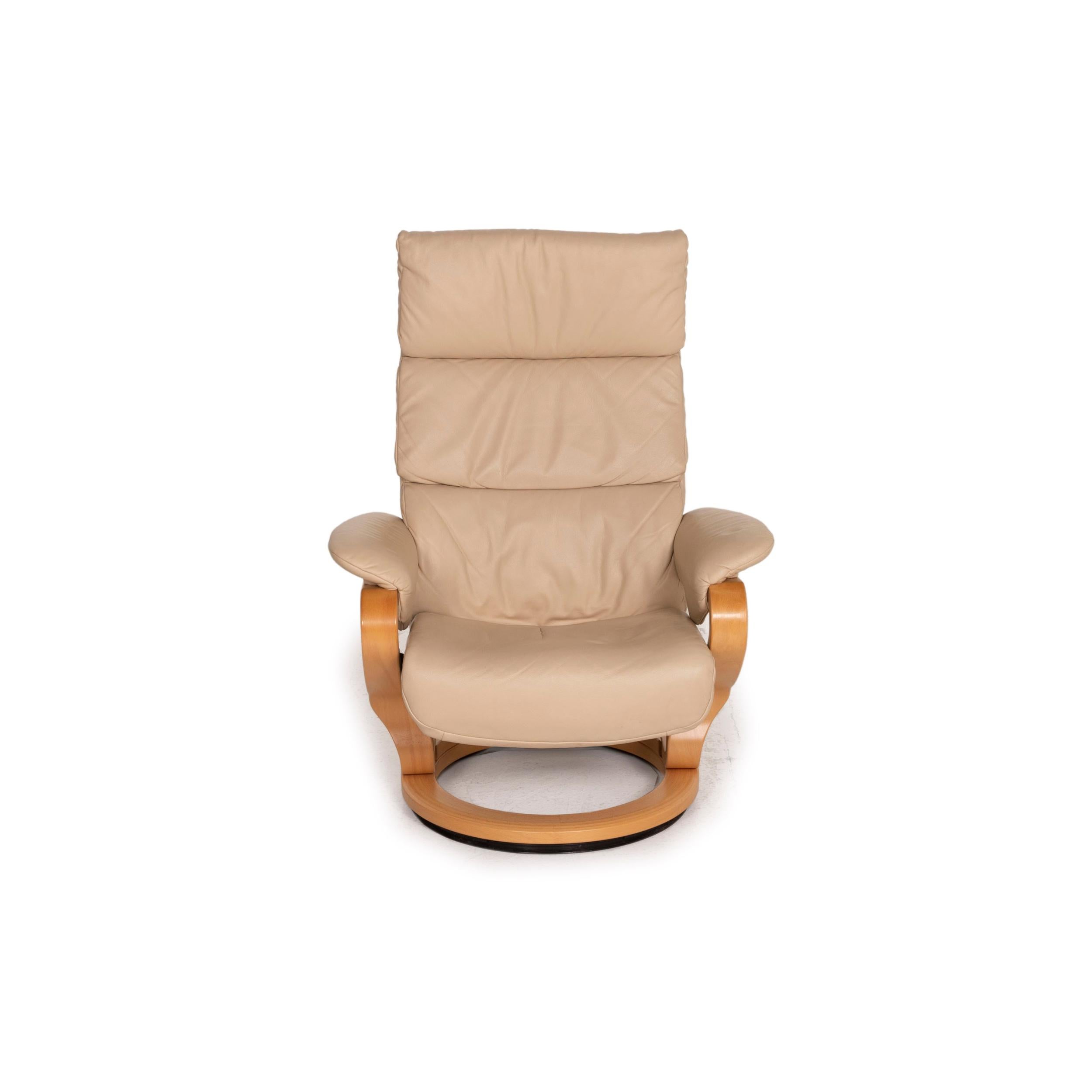 Himolla Leather Armchair Beige Function Relaxation Function For Sale 4