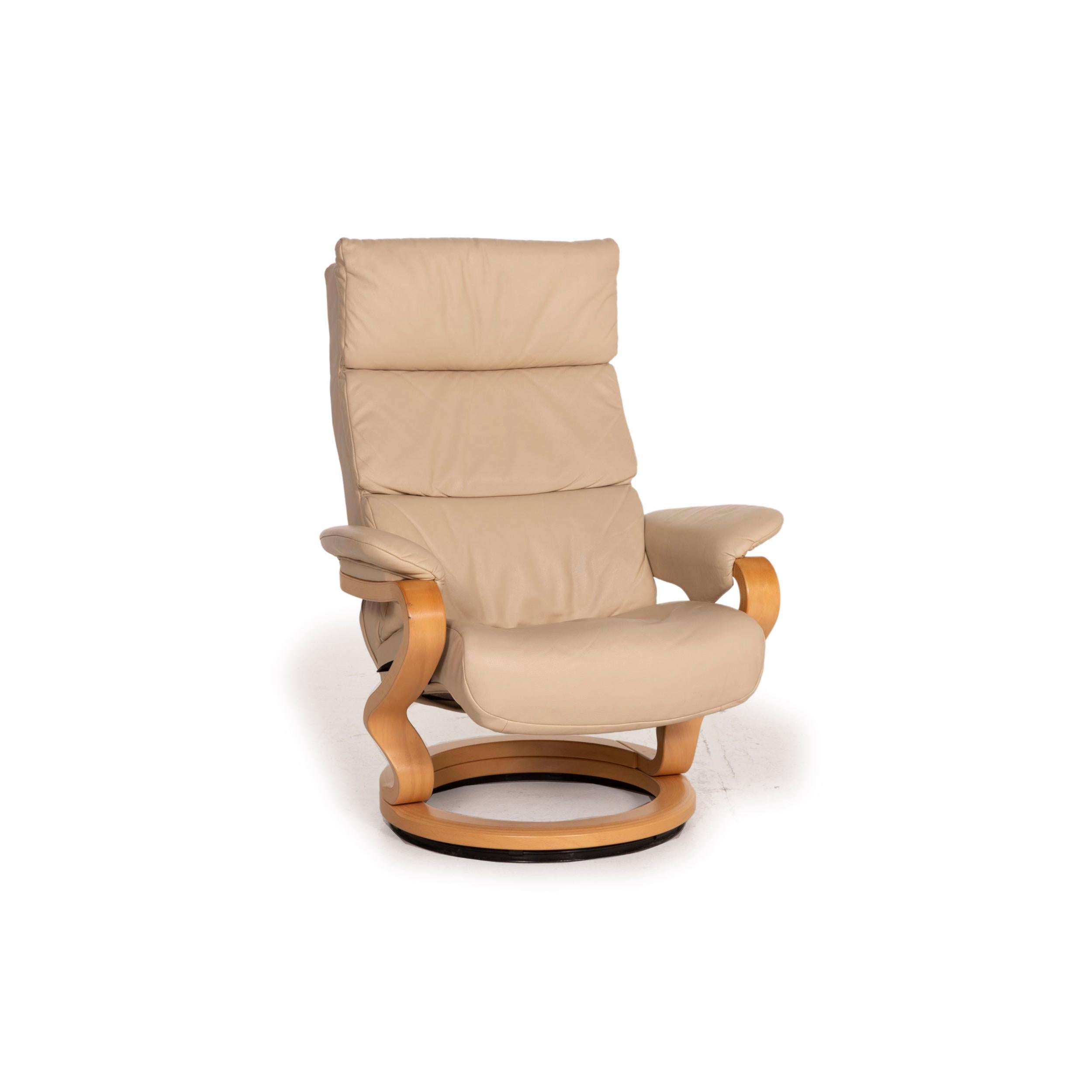 Himolla Leather Armchair Beige Function Relaxation Function 1