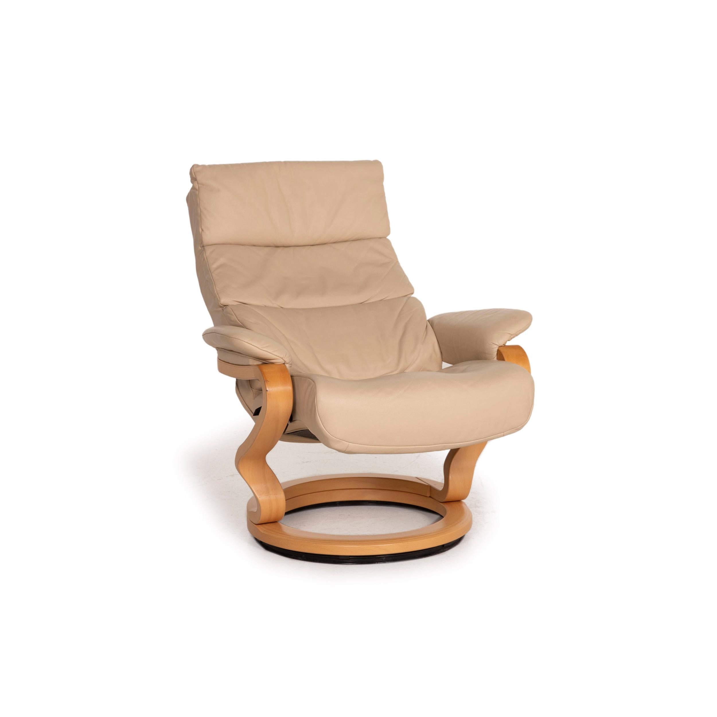 Himolla Leather Armchair Beige Function Relaxation Function For Sale 3