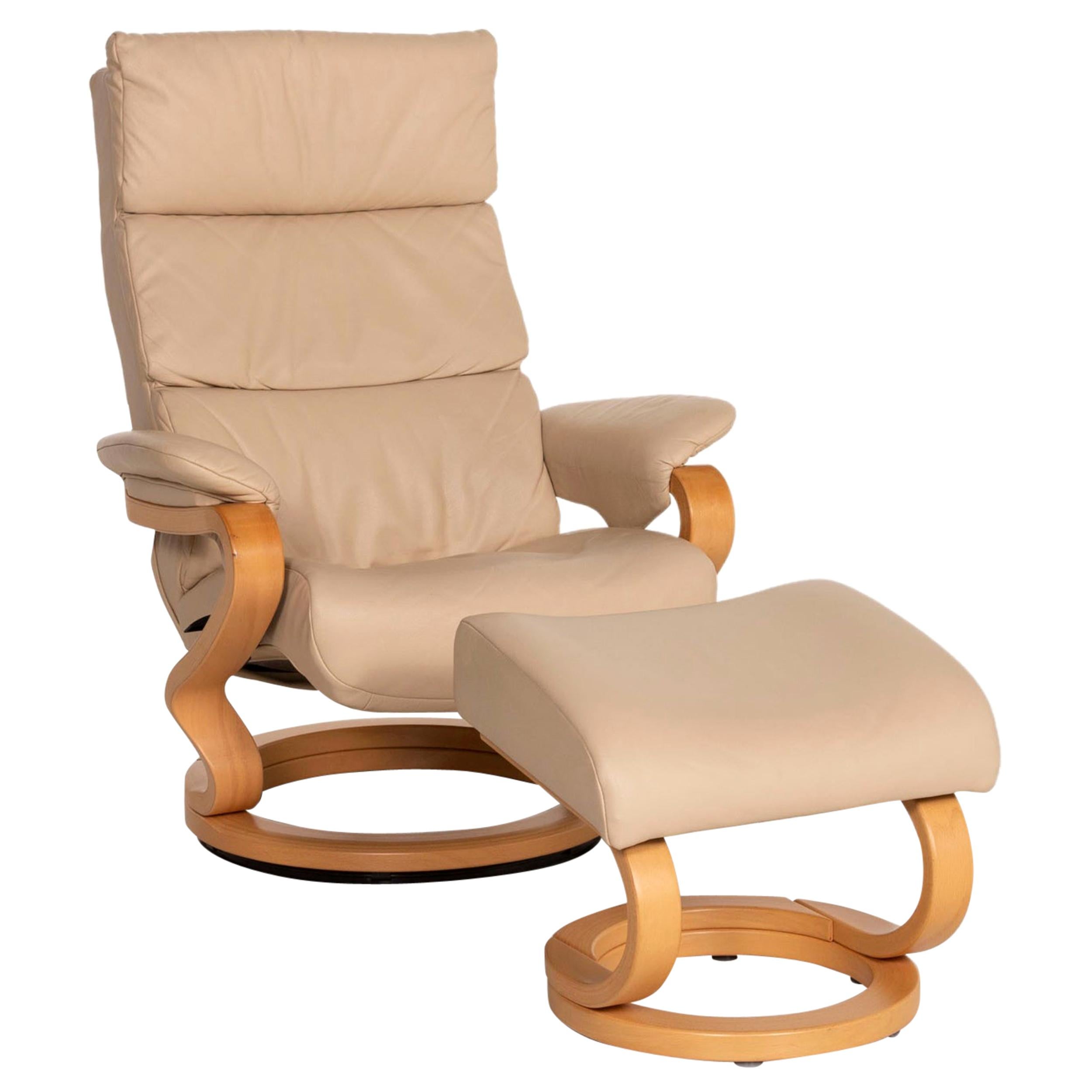 Himolla Leather Armchair Beige Function Relaxation Function For Sale