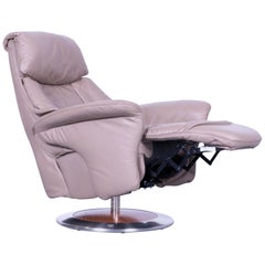 Himolla Leather Armchair Beige One-Seat Recliner