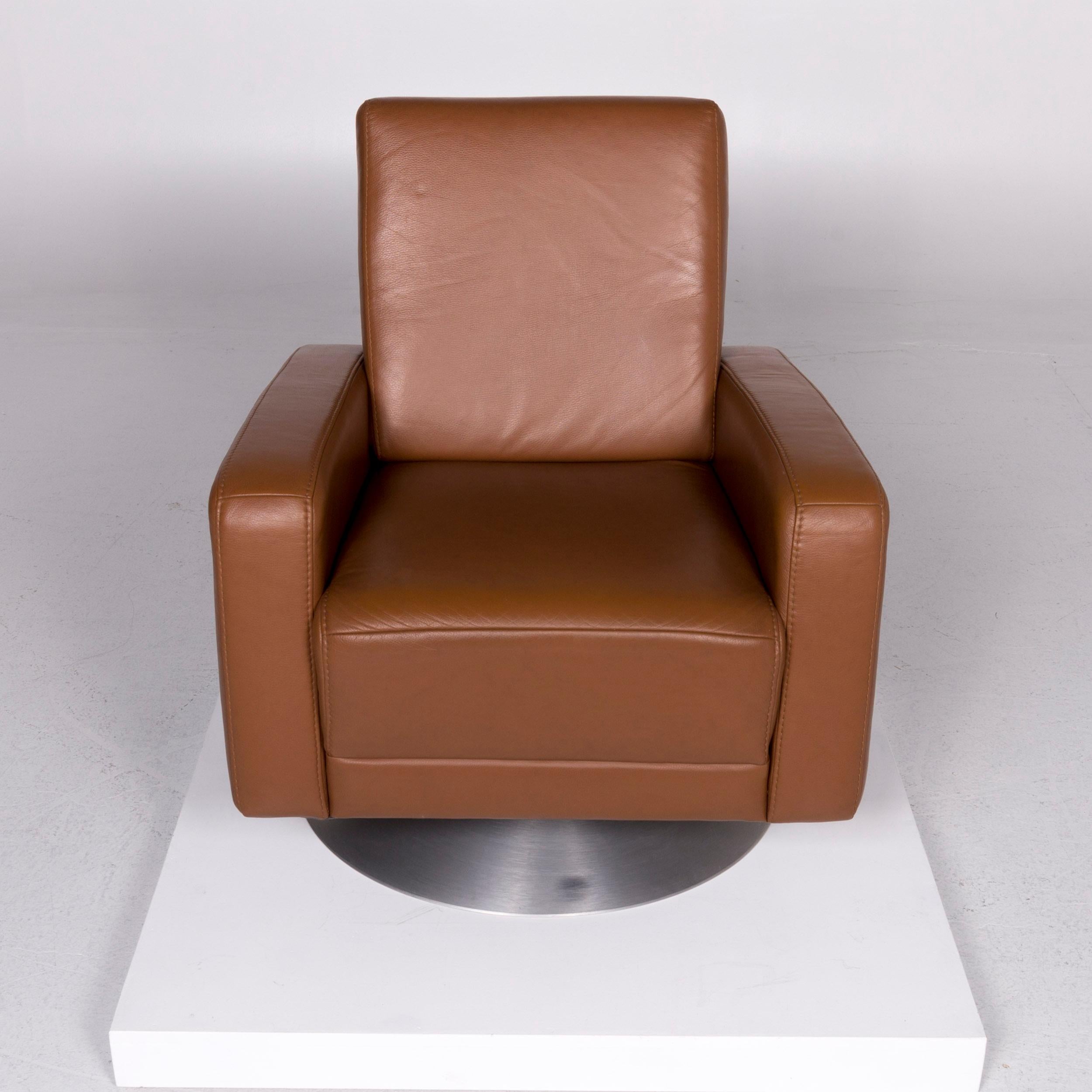 Polish Himolla Leather Armchair Cognac