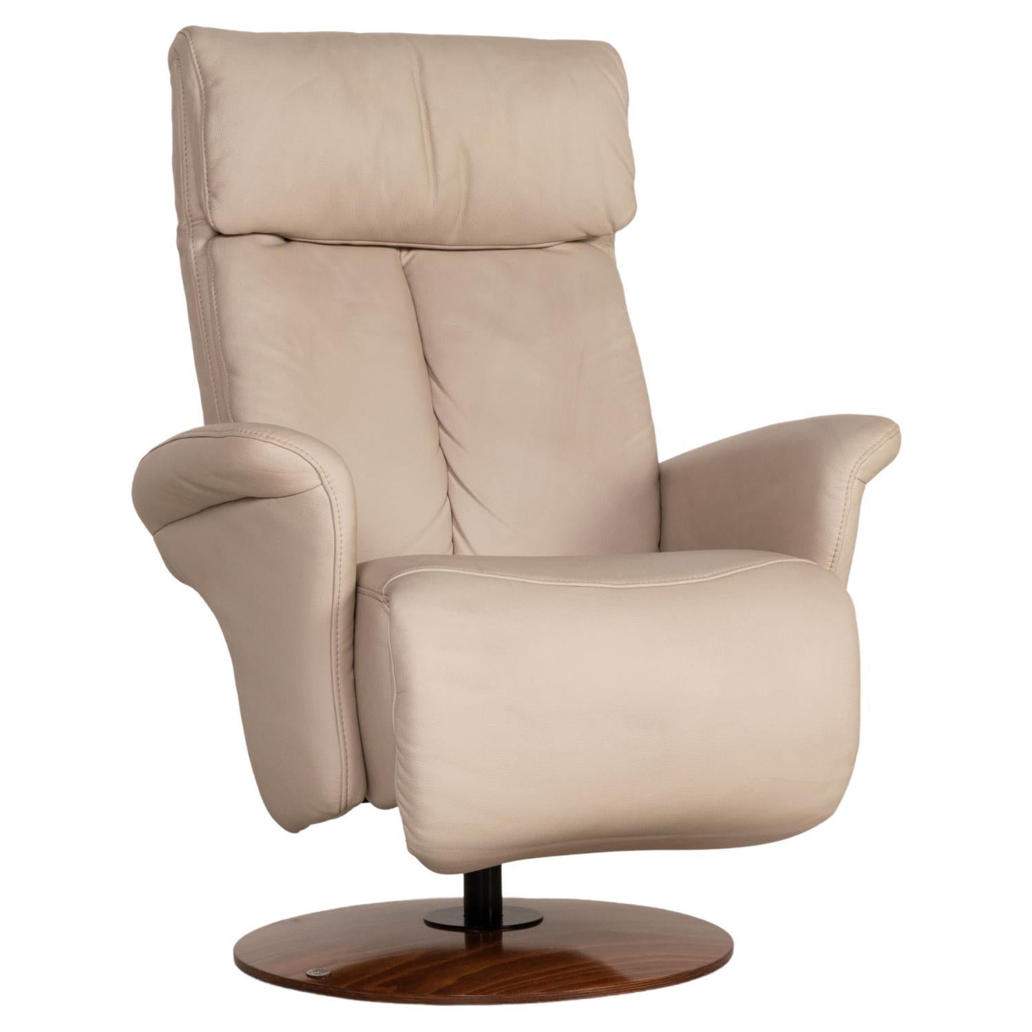 Himolla Leather Armchair Cream Function Relaxation Function For Sale